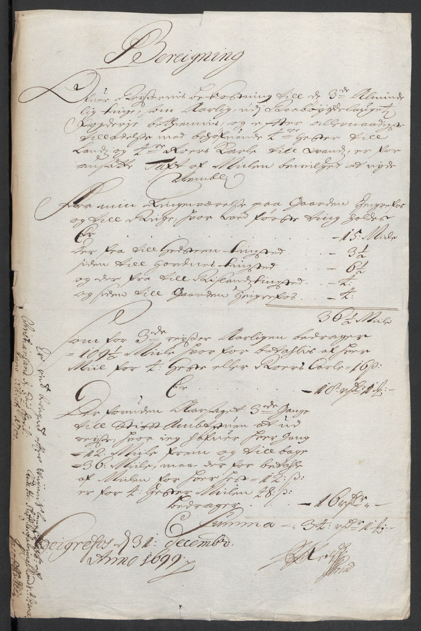 Rentekammeret inntil 1814, Reviderte regnskaper, Fogderegnskap, AV/RA-EA-4092/R40/L2445: Fogderegnskap Råbyggelag, 1697-1699, p. 302