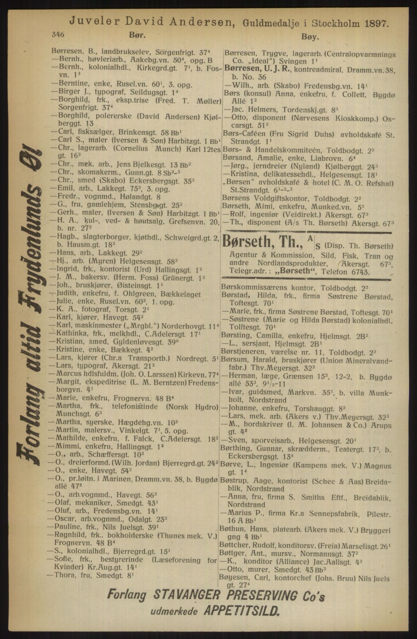 Kristiania/Oslo adressebok, PUBL/-, 1914, p. 346