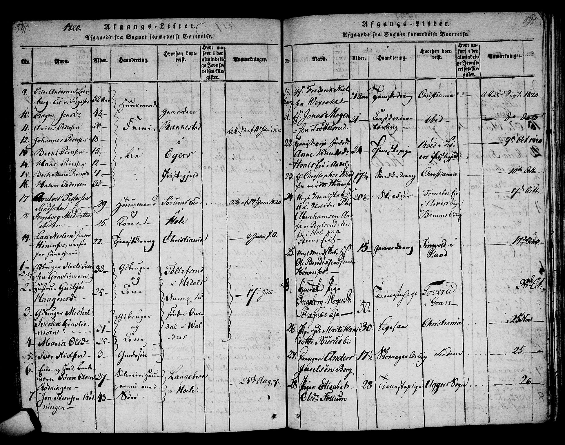 Norderhov kirkebøker, AV/SAKO-A-237/F/Fa/L0008: Parish register (official) no. 8, 1814-1833, p. 590-591