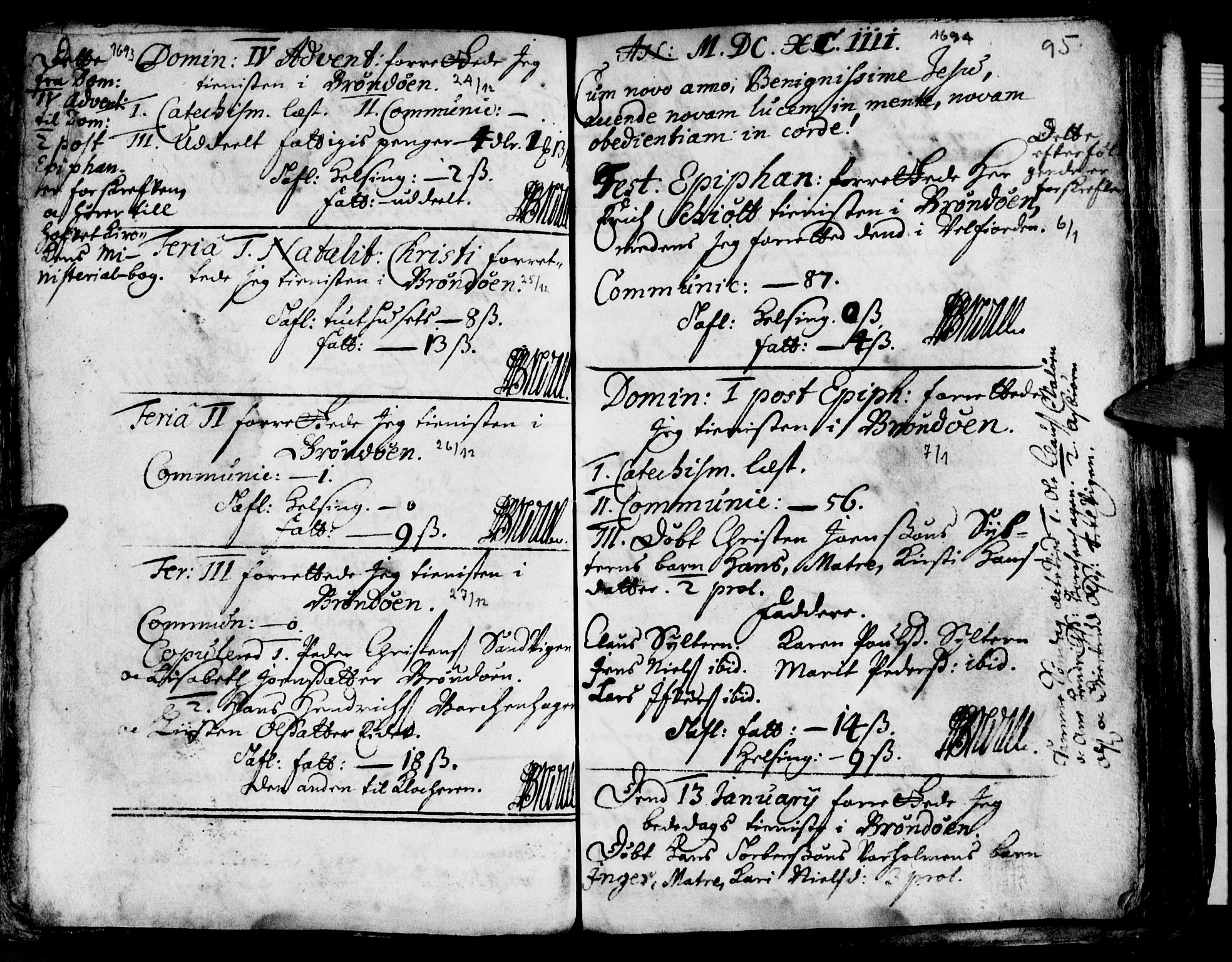 Ministerialprotokoller, klokkerbøker og fødselsregistre - Nordland, AV/SAT-A-1459/814/L0220: Parish register (official) no. 814A01, 1677-1717, p. 95