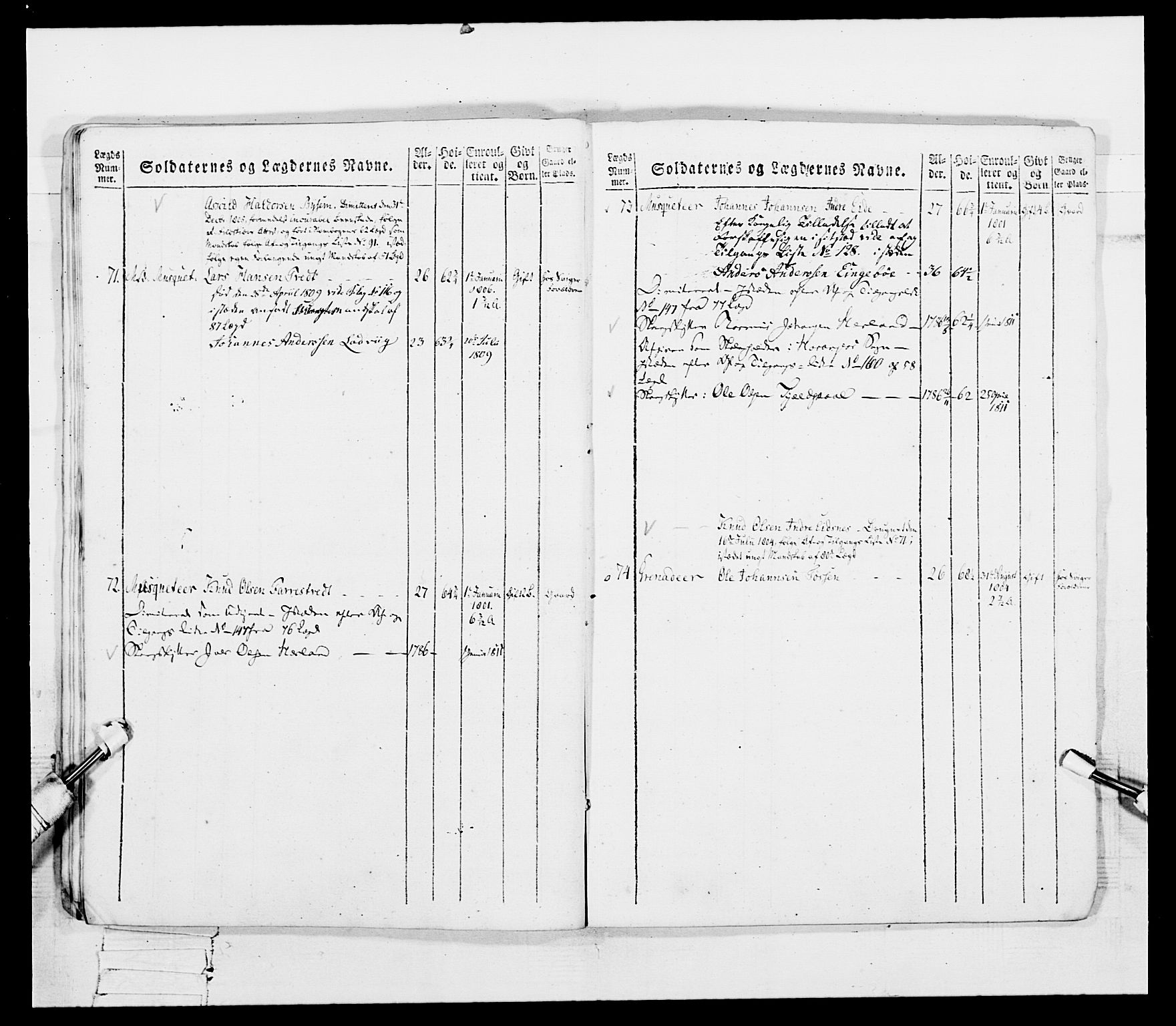 Generalitets- og kommissariatskollegiet, Det kongelige norske kommissariatskollegium, AV/RA-EA-5420/E/Eh/L0097: Bergenhusiske nasjonale infanteriregiment, 1803-1807, p. 208