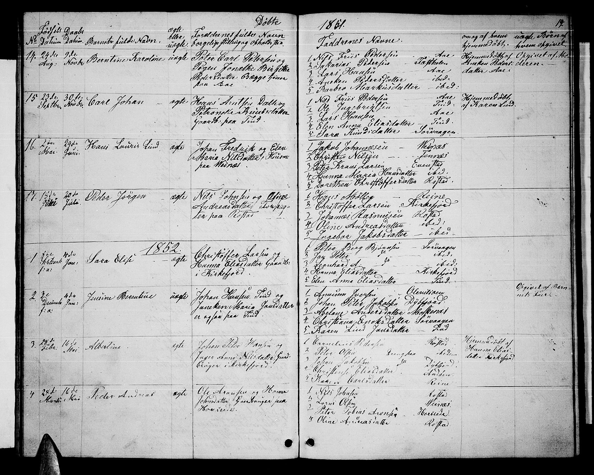 Ministerialprotokoller, klokkerbøker og fødselsregistre - Nordland, SAT/A-1459/886/L1224: Parish register (copy) no. 886C01, 1843-1873, p. 19
