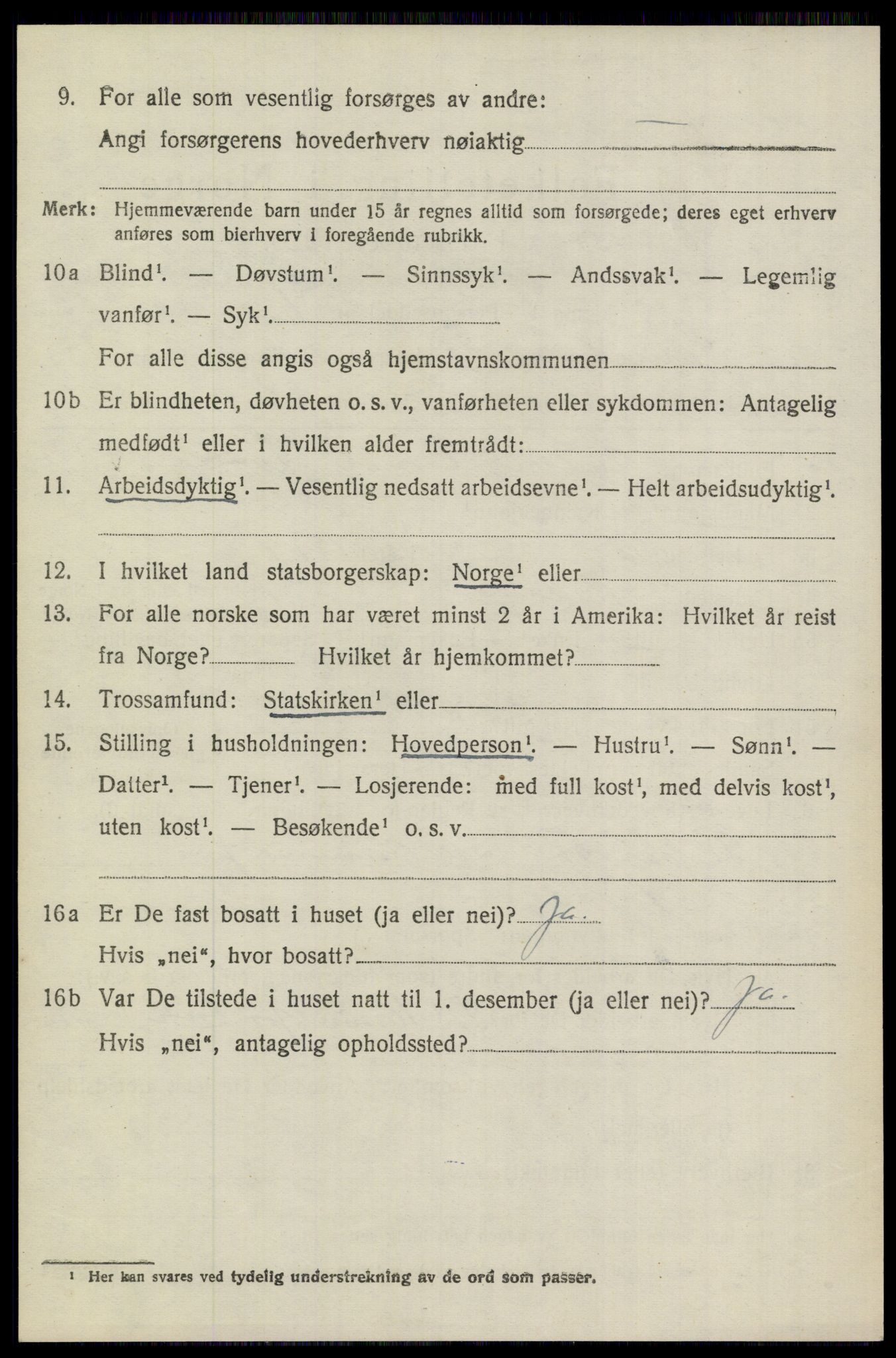 SAKO, 1920 census for Sannidal, 1920, p. 2192