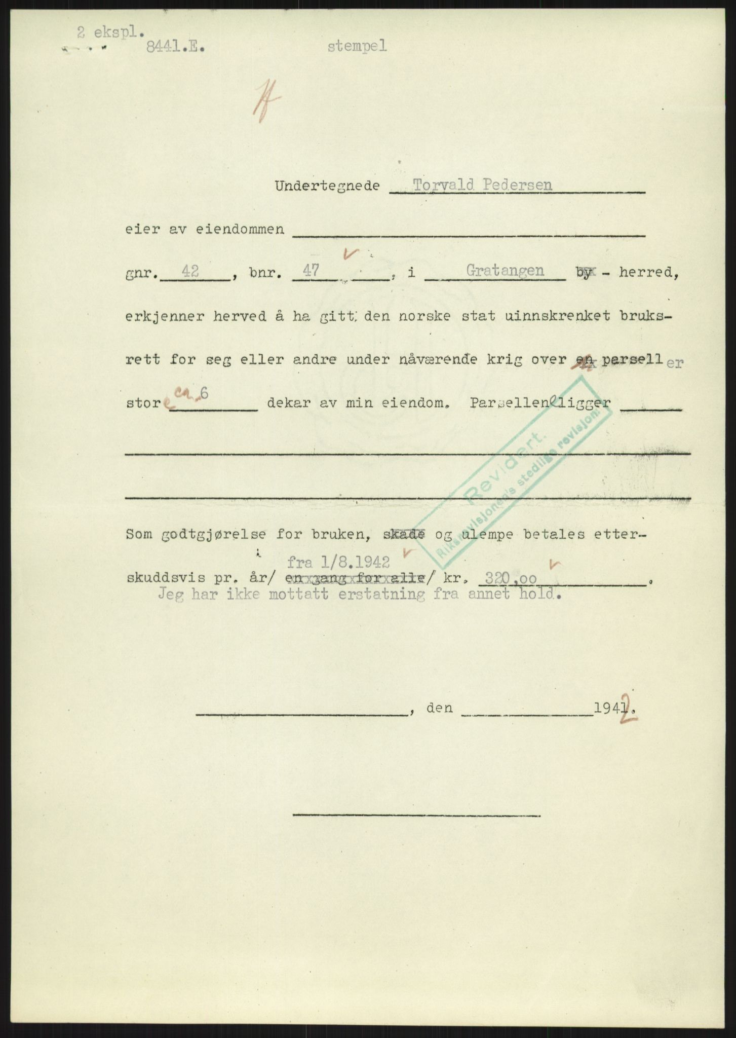 Forsvarsdepartementet, 10. kontor / Oppgjørskontoret, AV/RA-RAFA-1225/D/Dd/L0480: Troms, 1942-1953, p. 408