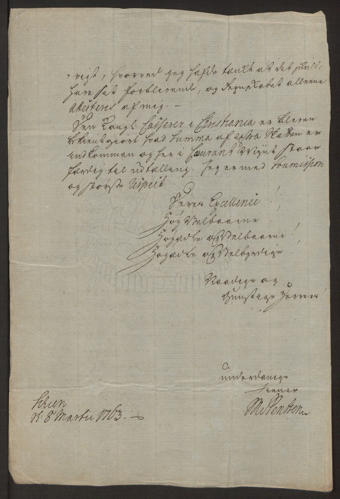 Rentekammeret inntil 1814, Reviderte regnskaper, Byregnskaper, RA/EA-4066/R/Rj/L0198/0001: [J4] Kontribusjonsregnskap / Ekstraskatt, 1762-1768, p. 174