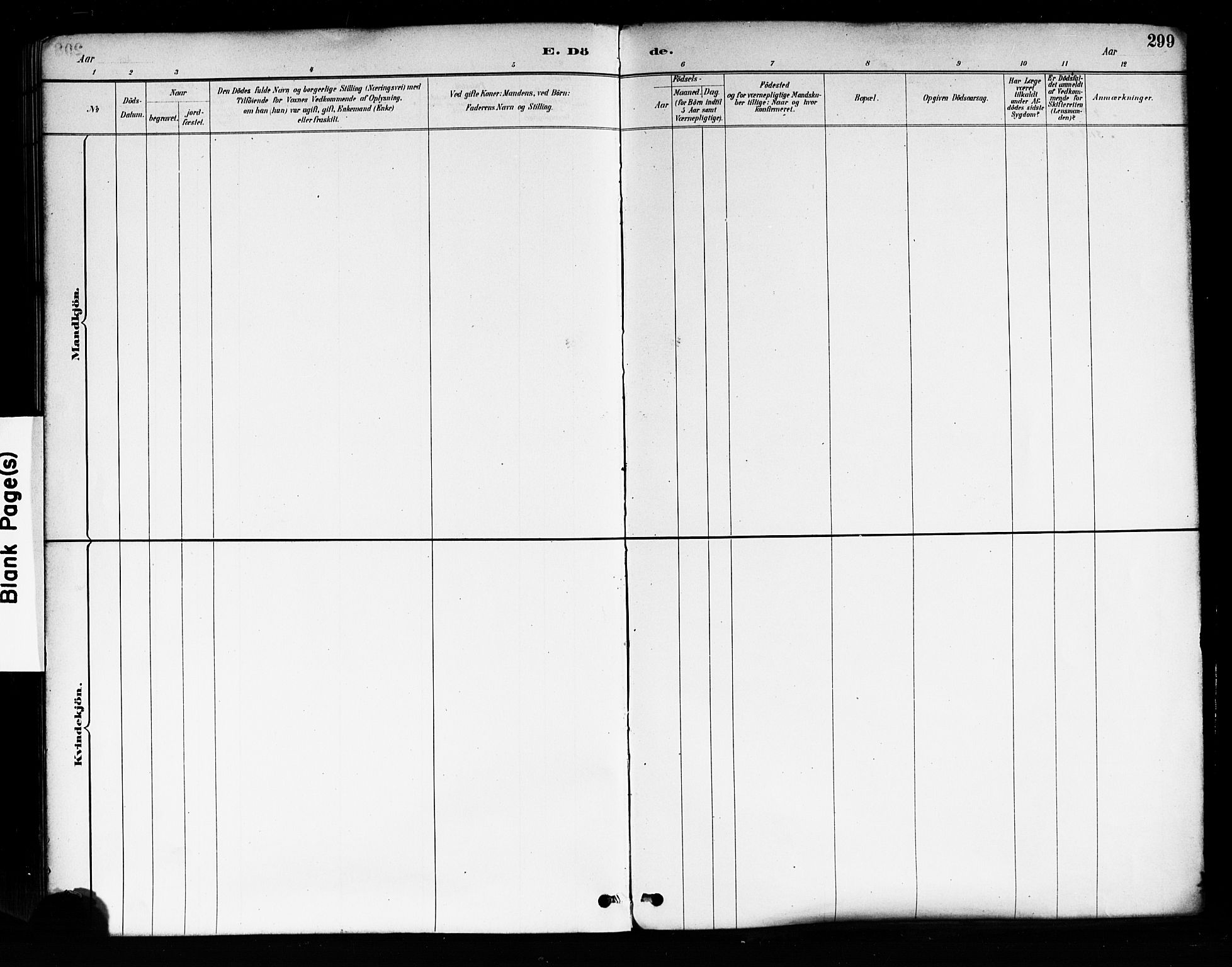 Trefoldighet prestekontor Kirkebøker, AV/SAO-A-10882/F/Fd/L0003: Parish register (official) no. IV 3, 1885-1896, p. 299