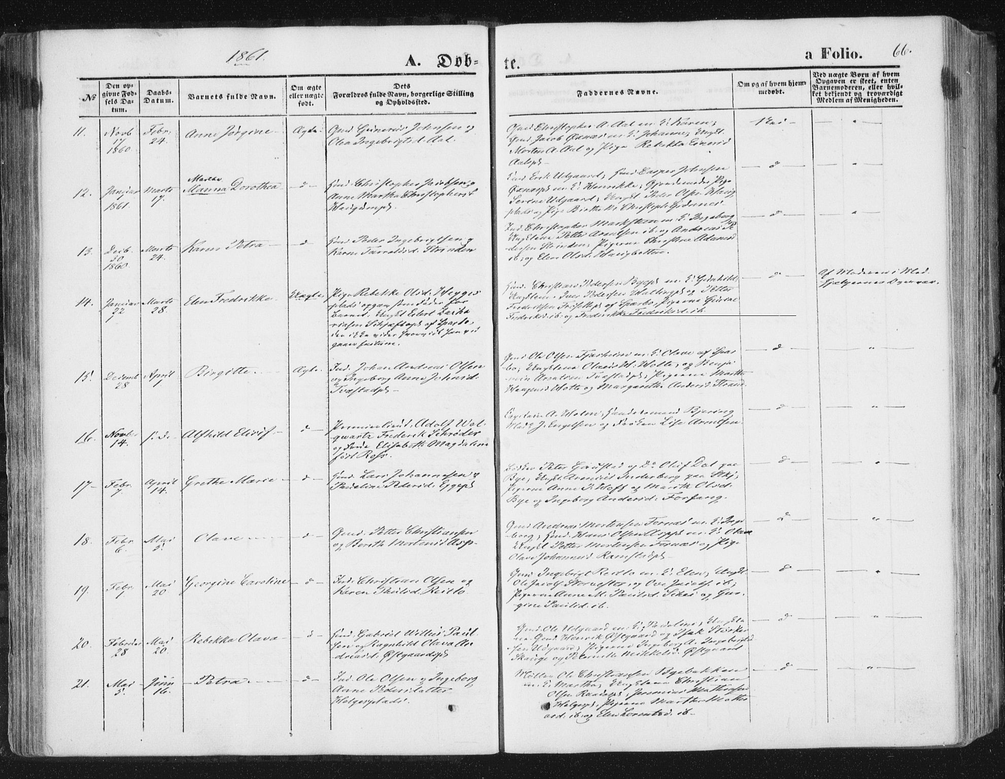 Ministerialprotokoller, klokkerbøker og fødselsregistre - Nord-Trøndelag, SAT/A-1458/746/L0447: Parish register (official) no. 746A06, 1860-1877, p. 66
