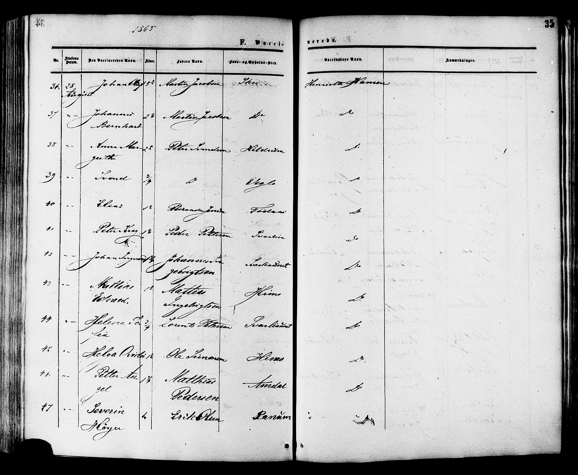 Ministerialprotokoller, klokkerbøker og fødselsregistre - Nord-Trøndelag, AV/SAT-A-1458/764/L0553: Parish register (official) no. 764A08, 1858-1880, p. 35