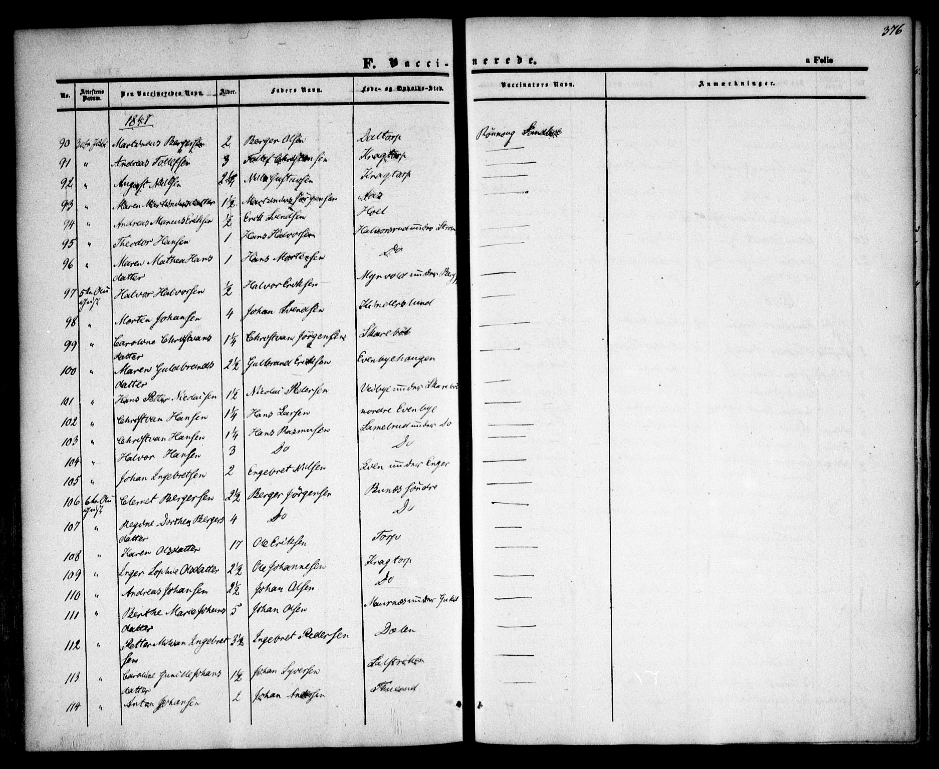 Høland prestekontor Kirkebøker, AV/SAO-A-10346a/F/Fa/L0009: Parish register (official) no. I 9, 1846-1853, p. 376