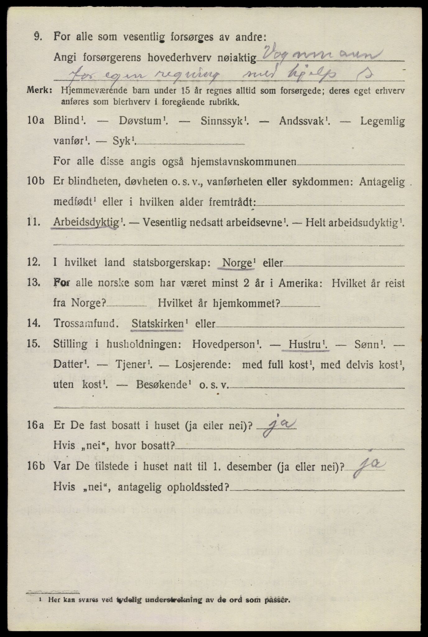 SAO, 1920 census for Glemmen, 1920, p. 12920