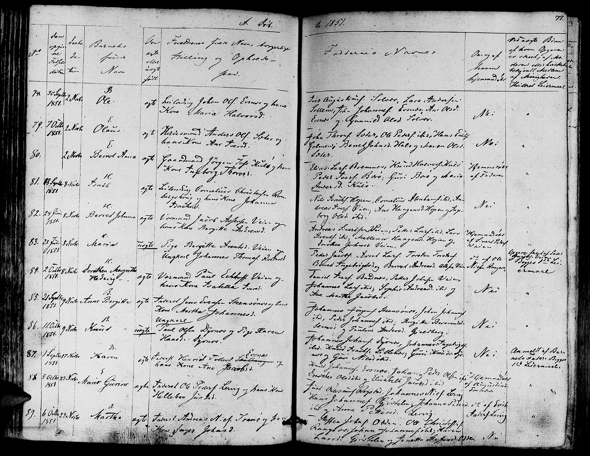 Ministerialprotokoller, klokkerbøker og fødselsregistre - Møre og Romsdal, AV/SAT-A-1454/581/L0936: Parish register (official) no. 581A04, 1836-1852, p. 77