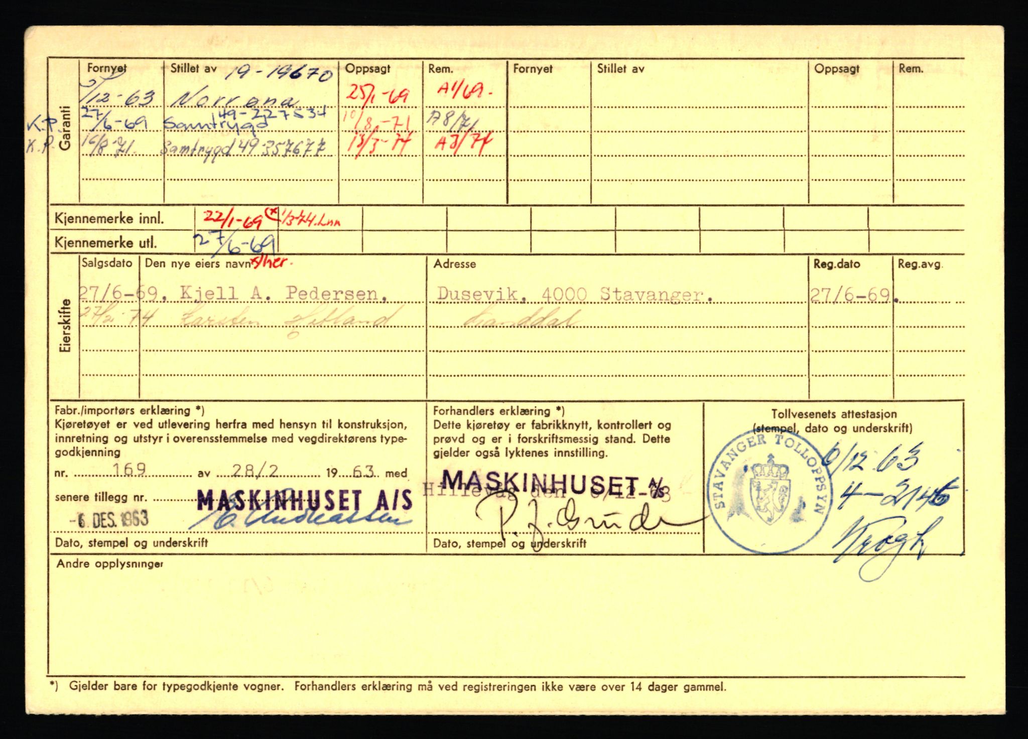 Stavanger trafikkstasjon, AV/SAST-A-101942/0/F/L0068: L-75000 - L-76799, 1930-1971, p. 606