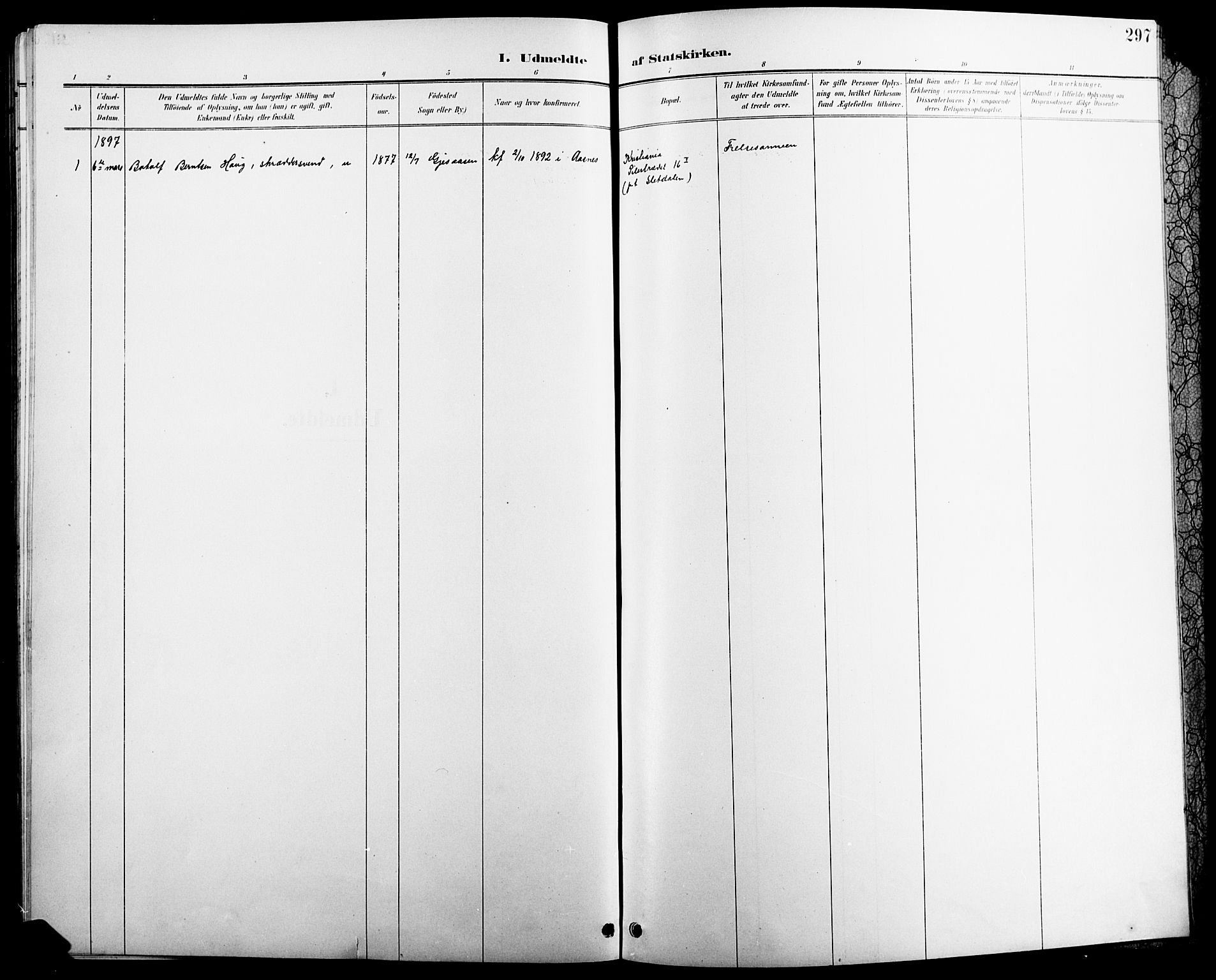 Åsnes prestekontor, AV/SAH-PREST-042/H/Ha/Hab/L0004: Parish register (copy) no. 4, 1895-1909, p. 297