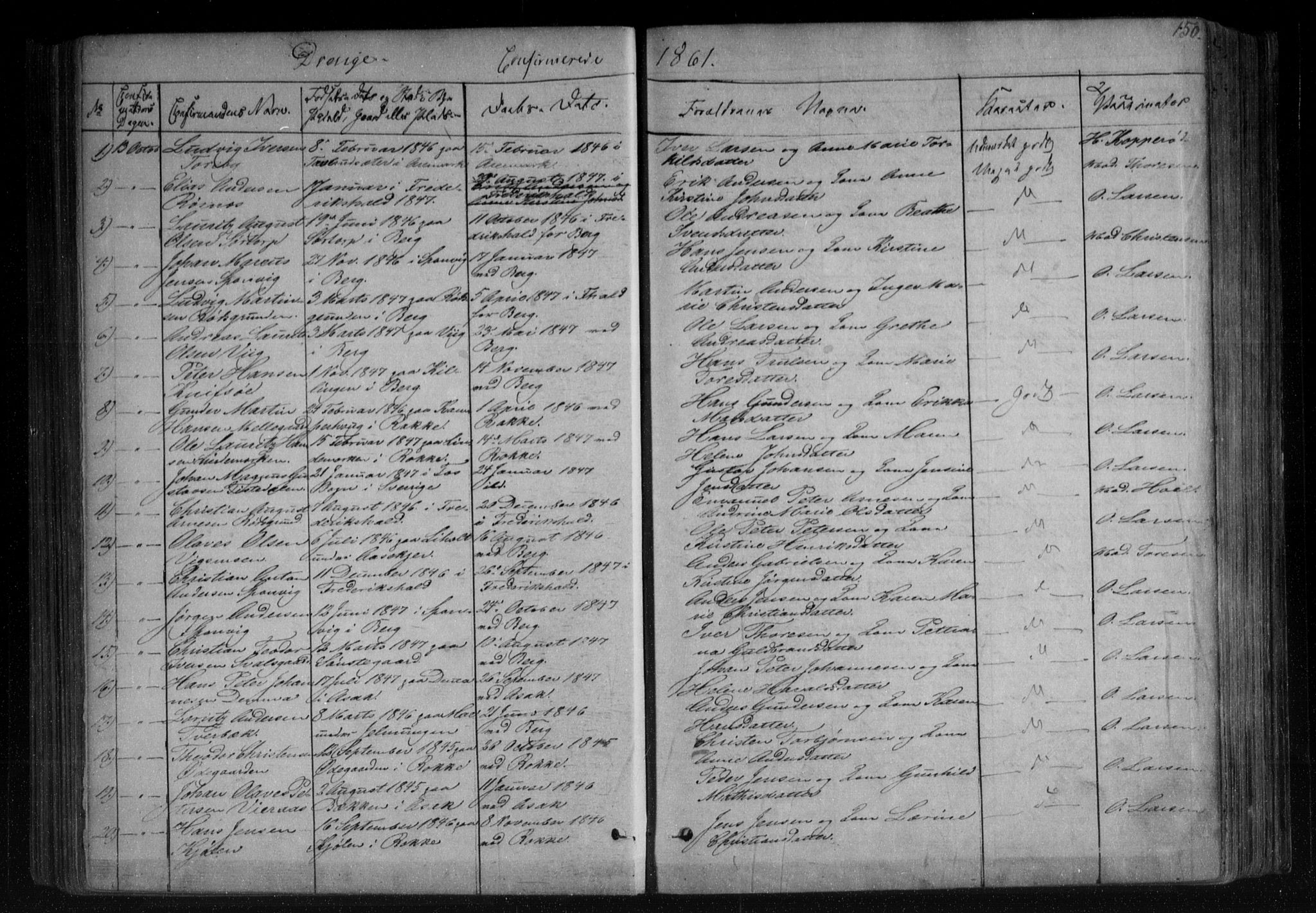 Berg prestekontor Kirkebøker, SAO/A-10902/F/Fa/L0005: Parish register (official) no. I 5, 1861-1877, p. 150