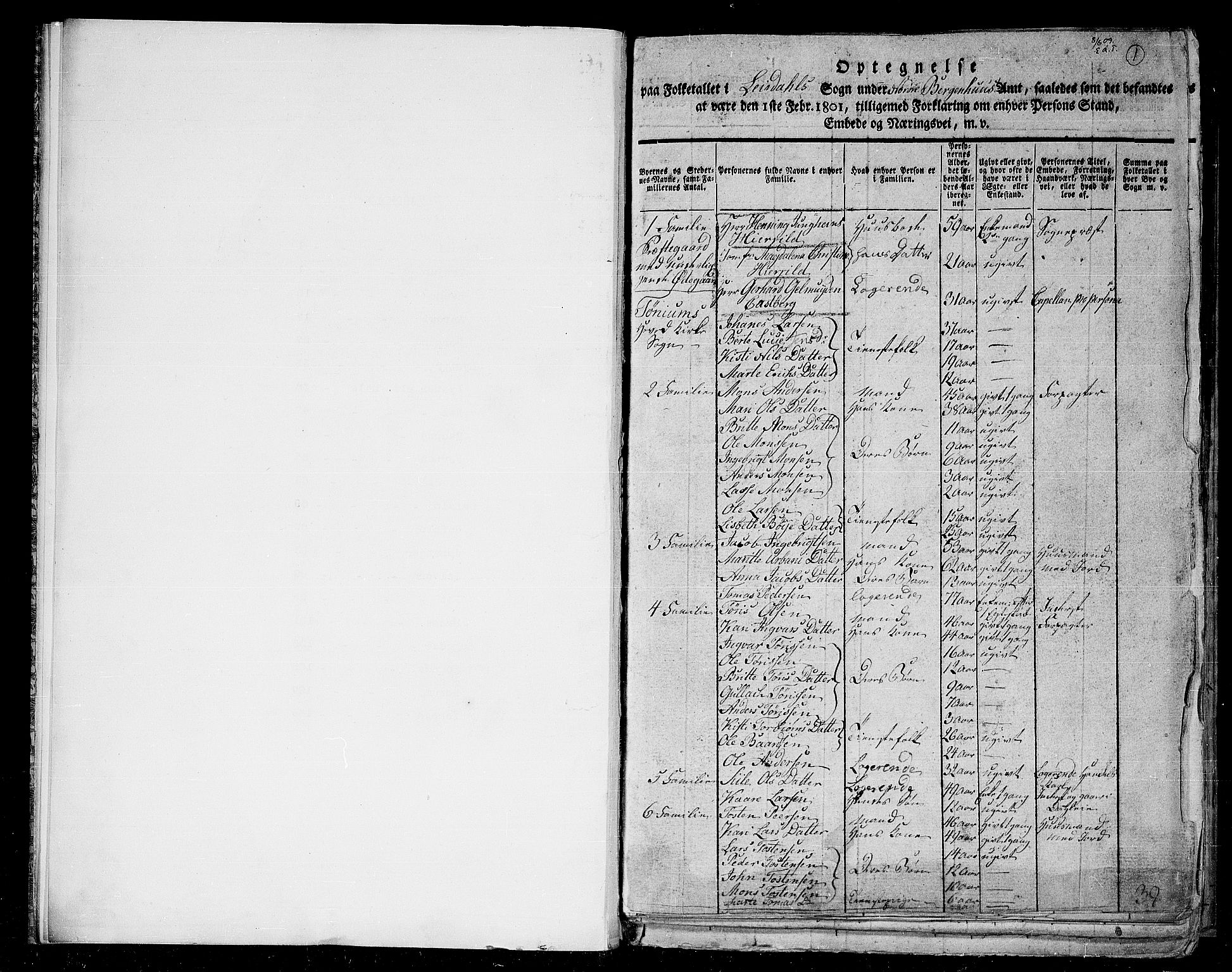 RA, 1801 census for 1422P Lærdal, 1801, p. 1a