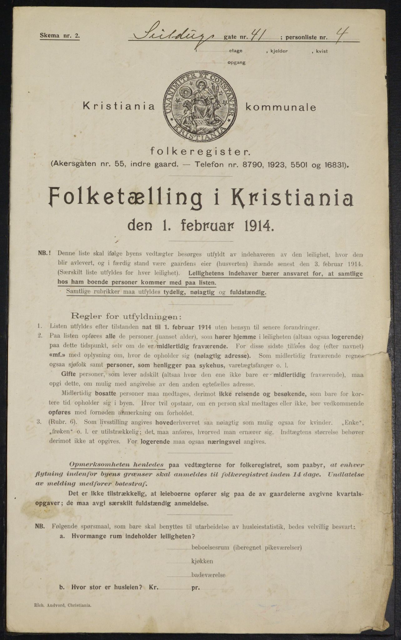 OBA, Municipal Census 1914 for Kristiania, 1914, p. 94430