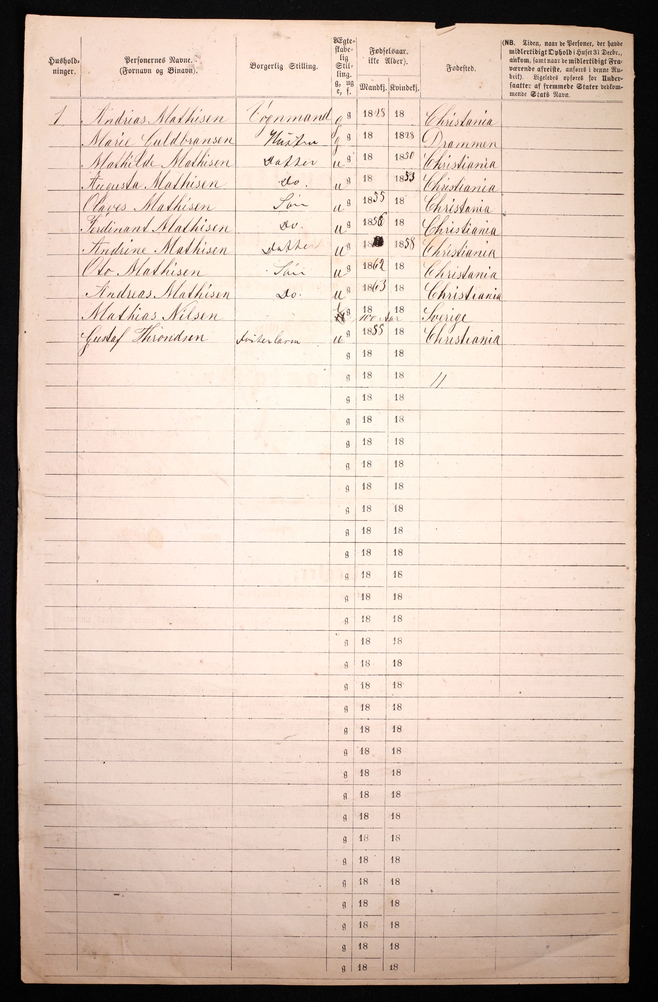 RA, 1870 census for 0301 Kristiania, 1870, p. 2636