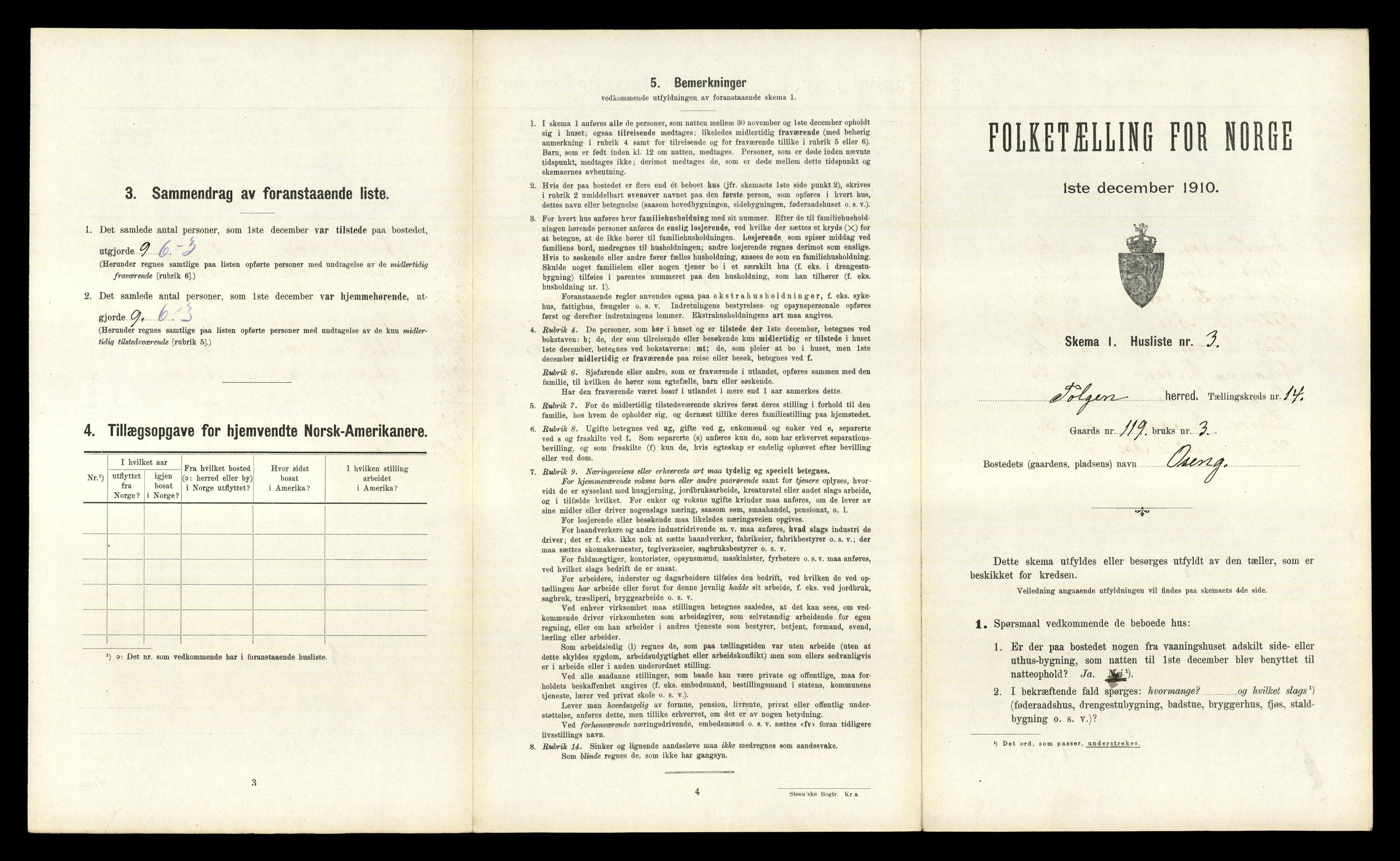 RA, 1910 census for Tolga, 1910, p. 984