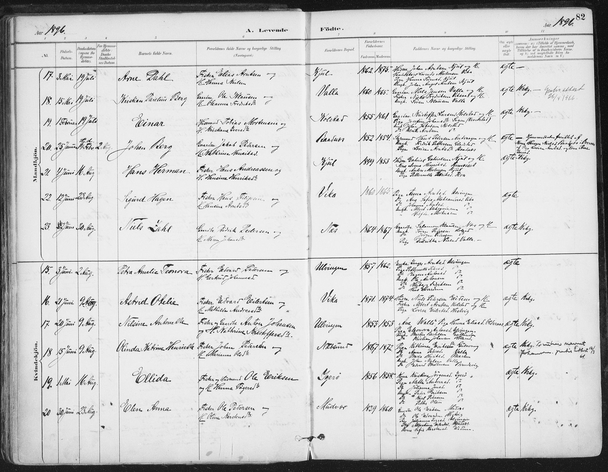 Ministerialprotokoller, klokkerbøker og fødselsregistre - Nordland, AV/SAT-A-1459/816/L0244: Parish register (official) no. 816A10, 1886-1903, p. 82