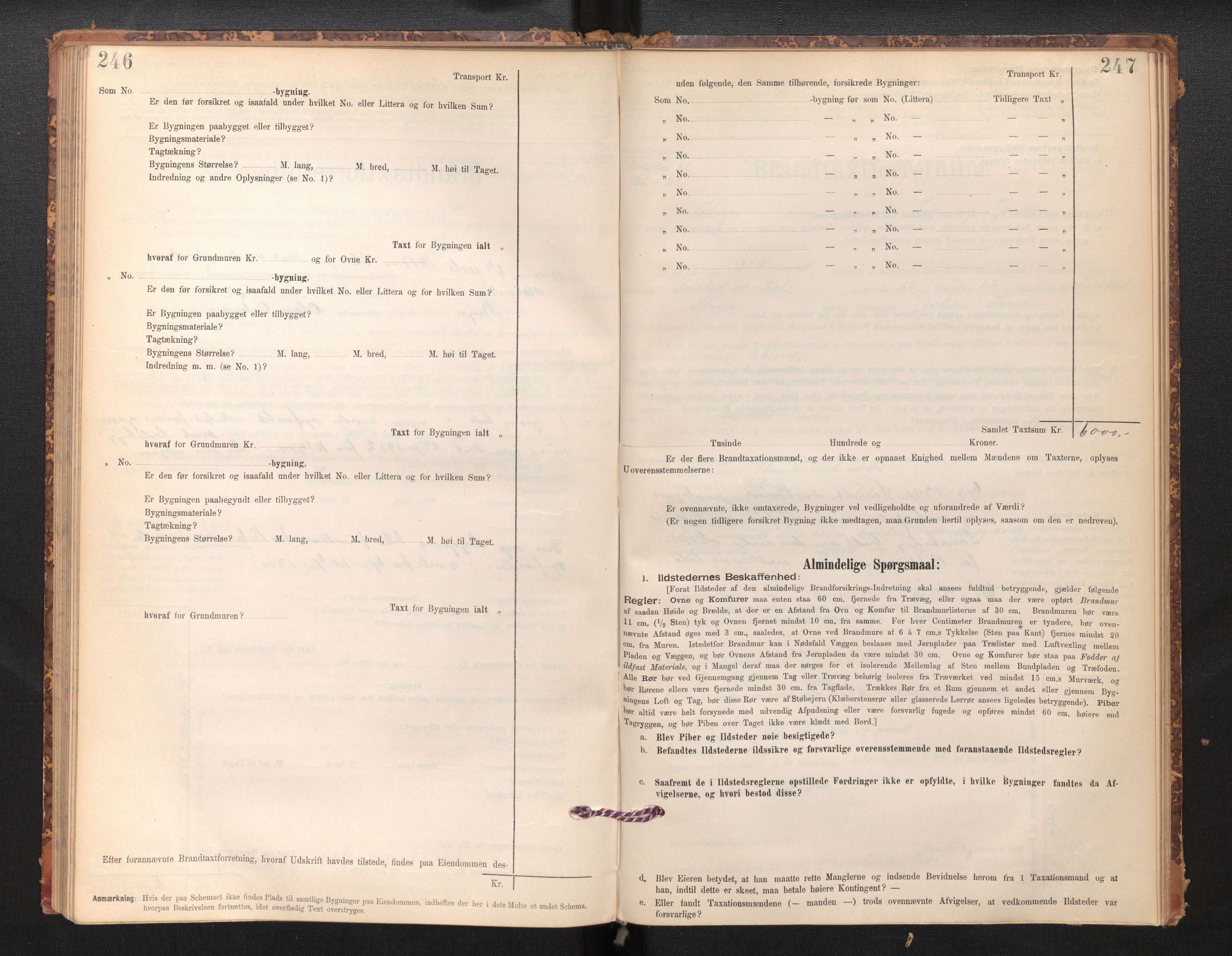 Lensmannen i Stryn og Innvik, AV/SAB-A-30201/0012/L0002: Branntakstprotokoll, skjematakst, 1894-1942, p. 246-247