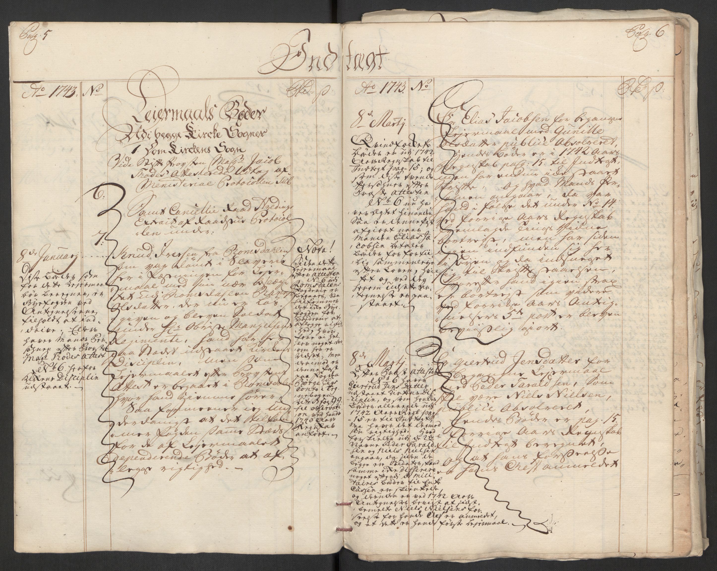 Rentekammeret inntil 1814, Reviderte regnskaper, Byregnskaper, AV/RA-EA-4066/R/Rs/L0541: [S22] Sikt og sakefall, 1743-1746, p. 6