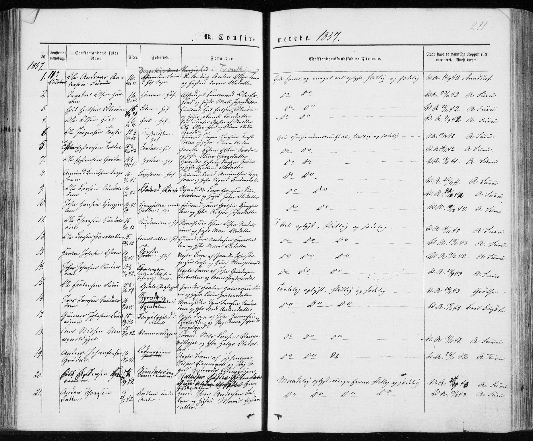 Ministerialprotokoller, klokkerbøker og fødselsregistre - Møre og Romsdal, AV/SAT-A-1454/590/L1013: Parish register (official) no. 590A05, 1847-1877, p. 211