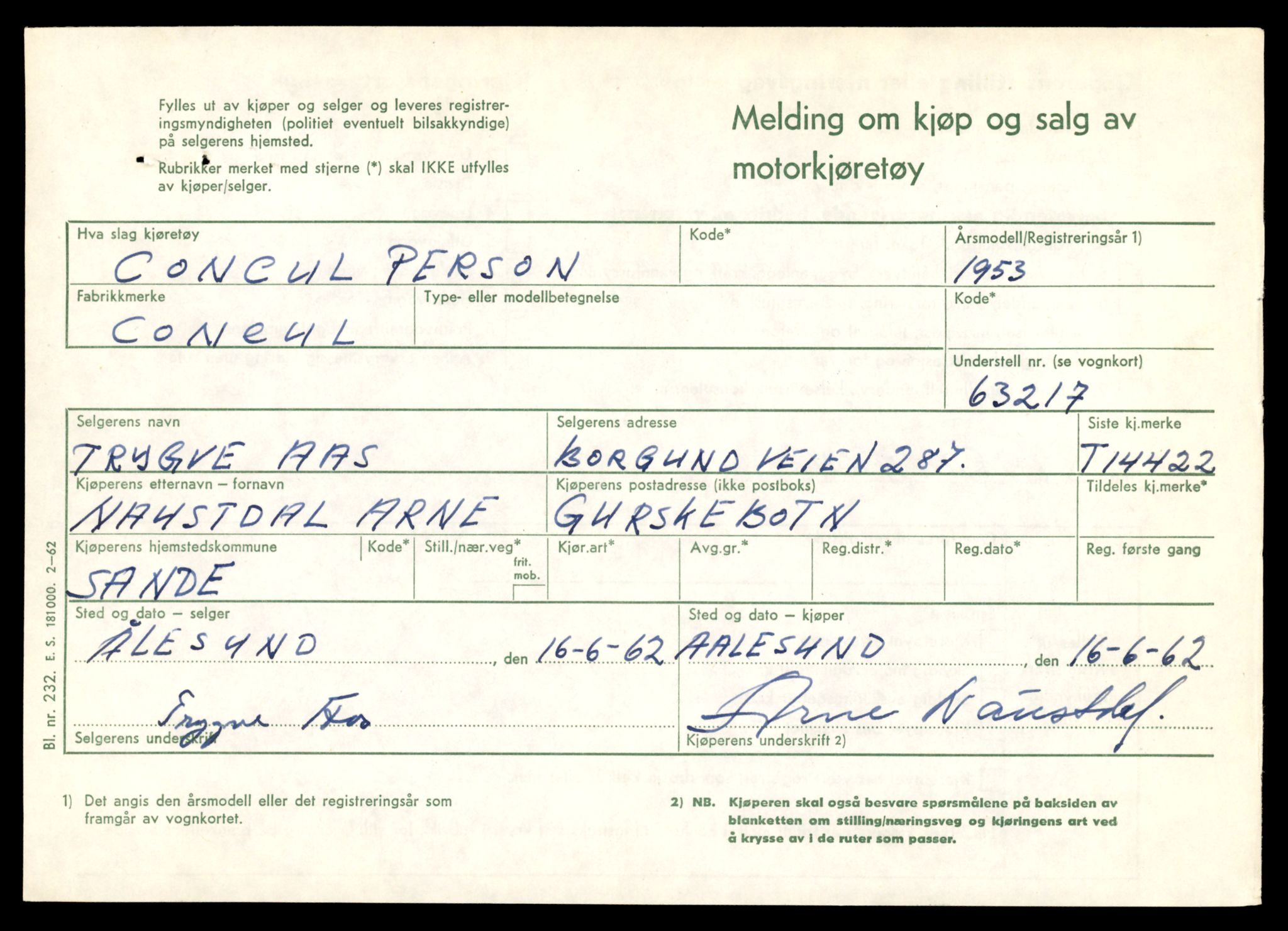 Møre og Romsdal vegkontor - Ålesund trafikkstasjon, AV/SAT-A-4099/F/Fe/L0045: Registreringskort for kjøretøy T 14320 - T 14444, 1927-1998, p. 2609