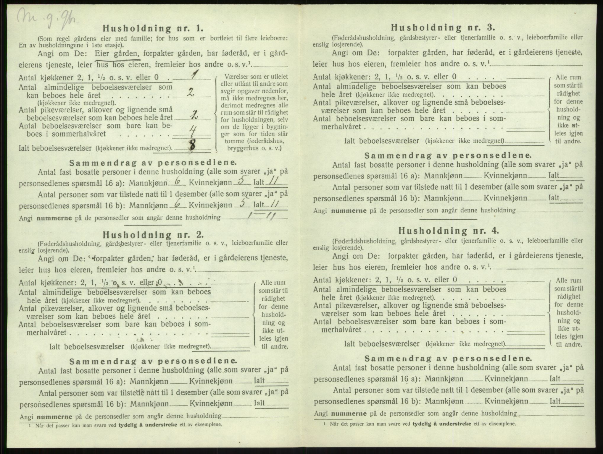 SAB, 1920 census for Vik, 1920, p. 768