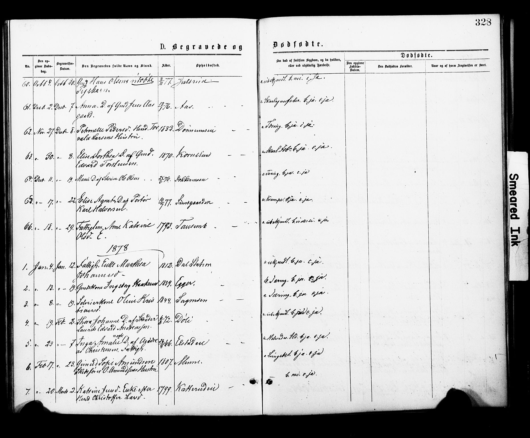 Eidsvoll prestekontor Kirkebøker, SAO/A-10888/F/Fa/L0001: Parish register (official) no. I 1, 1877-1881, p. 328
