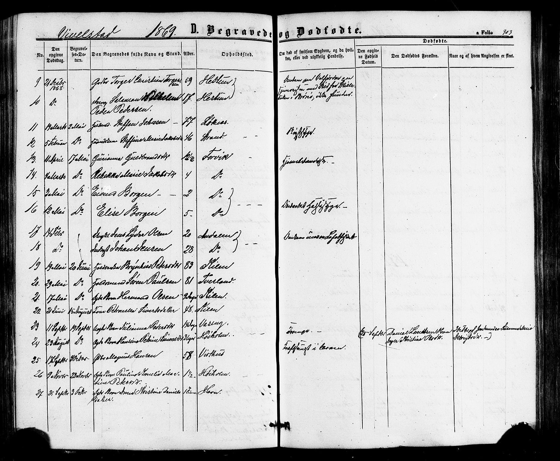 Ministerialprotokoller, klokkerbøker og fødselsregistre - Nordland, AV/SAT-A-1459/817/L0262: Parish register (official) no. 817A03 /2, 1867-1877, p. 303