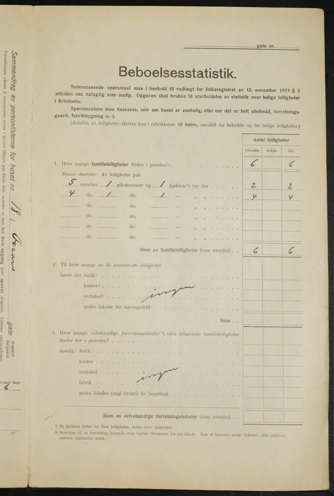 OBA, Municipal Census 1916 for Kristiania, 1916, p. 78110