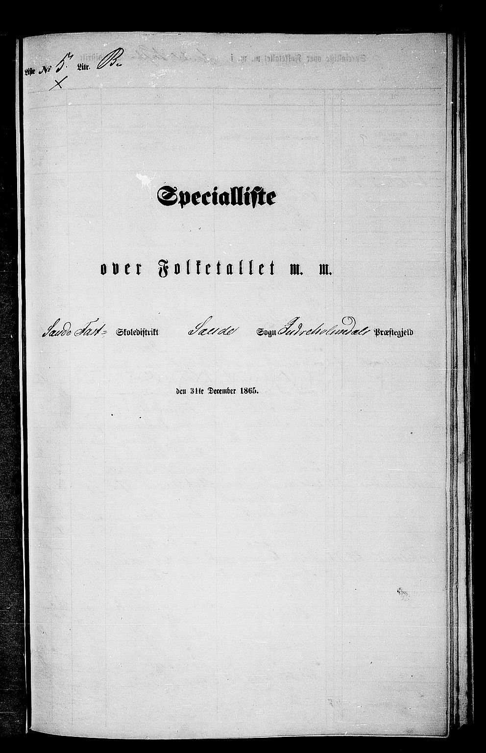 RA, 1865 census for Indre Holmedal, 1865, p. 102