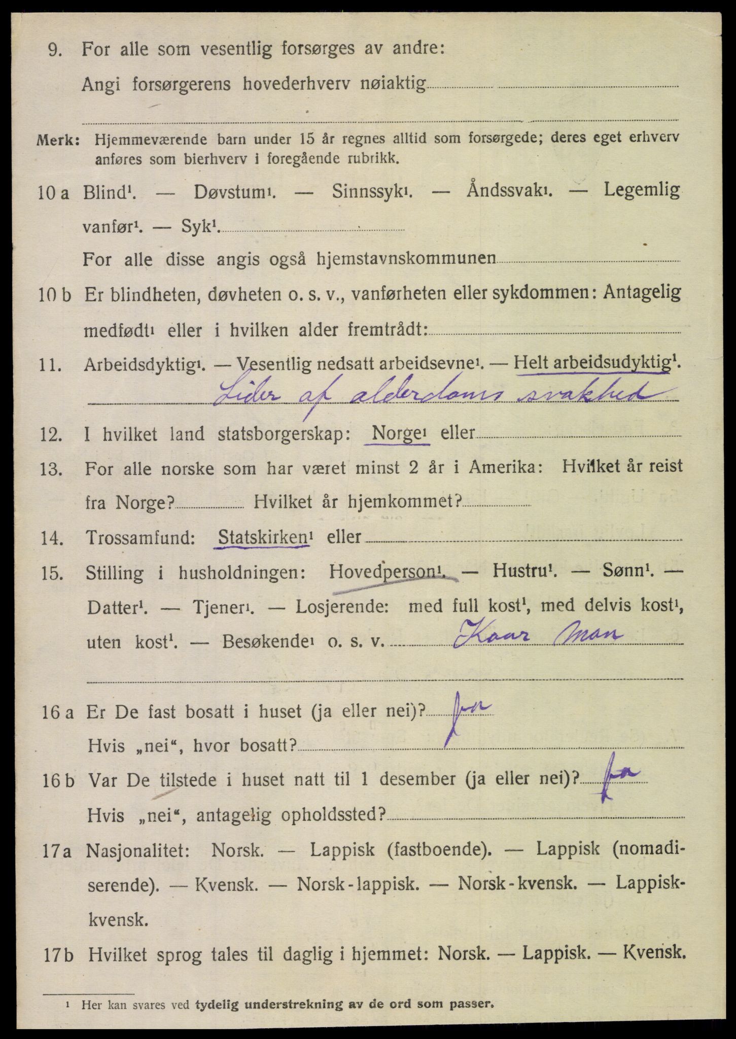 SAT, 1920 census for Kjerringøy, 1920, p. 852