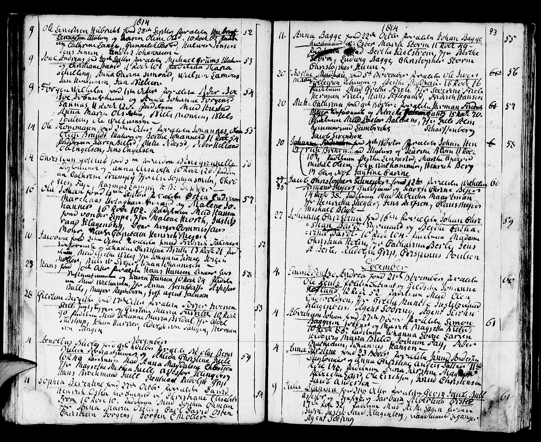 Domkirken sokneprestembete, SAB/A-74801/H/Haa/L0005: Parish register (official) no. A 5, 1808-1820, p. 92-93