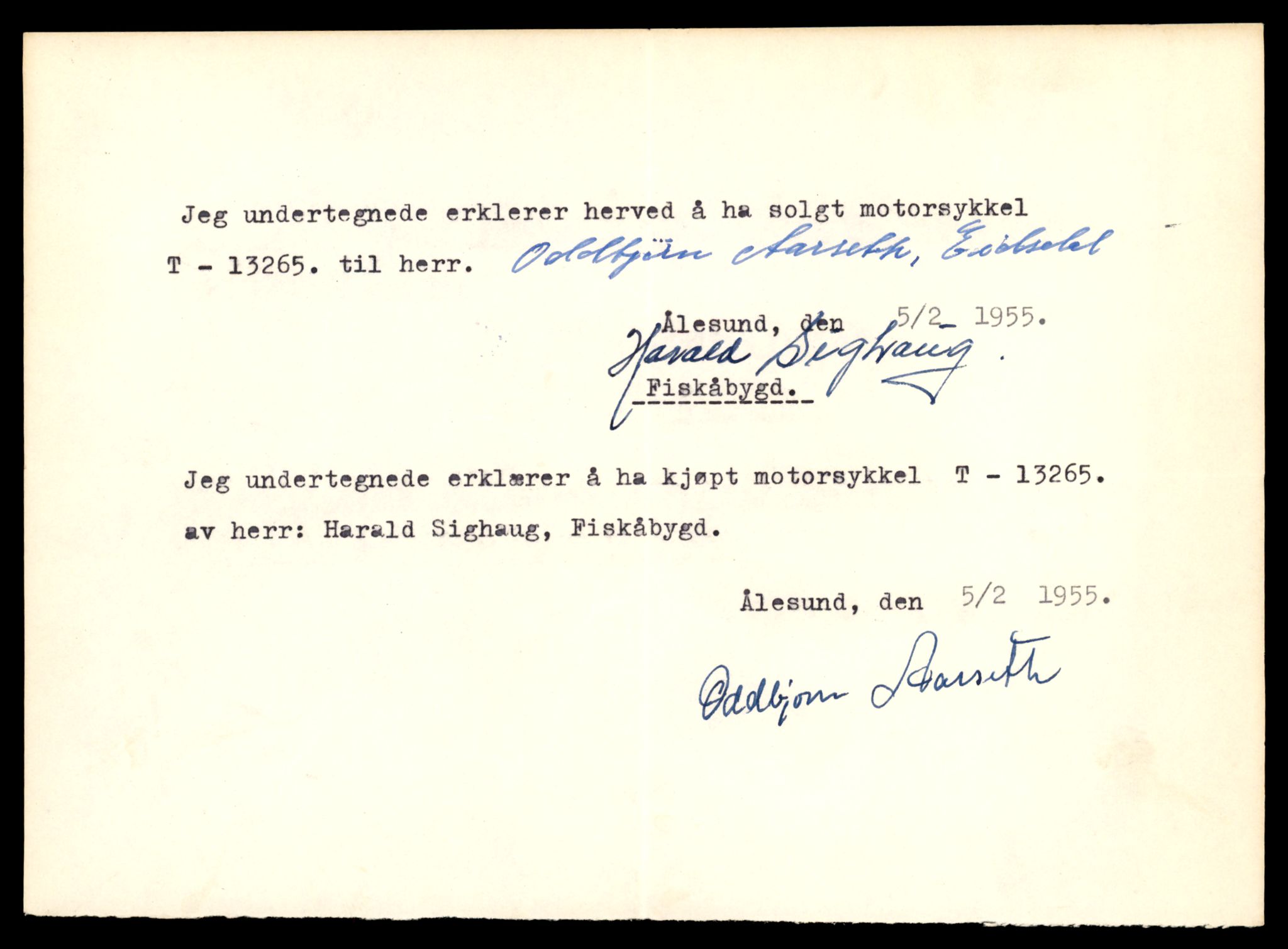 Møre og Romsdal vegkontor - Ålesund trafikkstasjon, AV/SAT-A-4099/F/Fe/L0038: Registreringskort for kjøretøy T 13180 - T 13360, 1927-1998, p. 1437