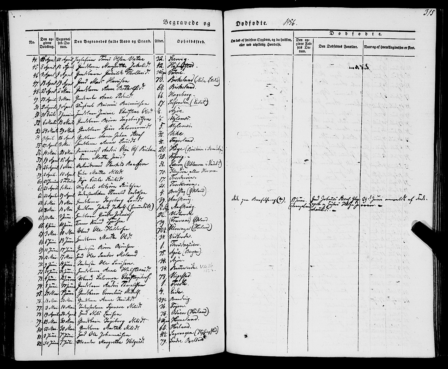 Stord sokneprestembete, AV/SAB-A-78201/H/Haa: Parish register (official) no. A 7, 1841-1861, p. 315