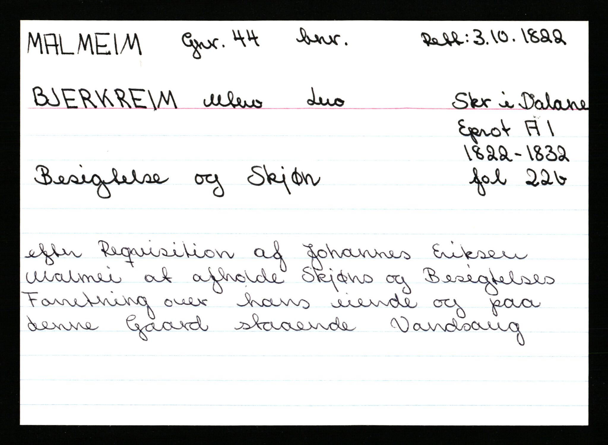 Statsarkivet i Stavanger, AV/SAST-A-101971/03/Y/Ym/L0037: Åstedskort sortert etter gårdsnavn: Lædre - Mauland, 1600-1950, p. 349