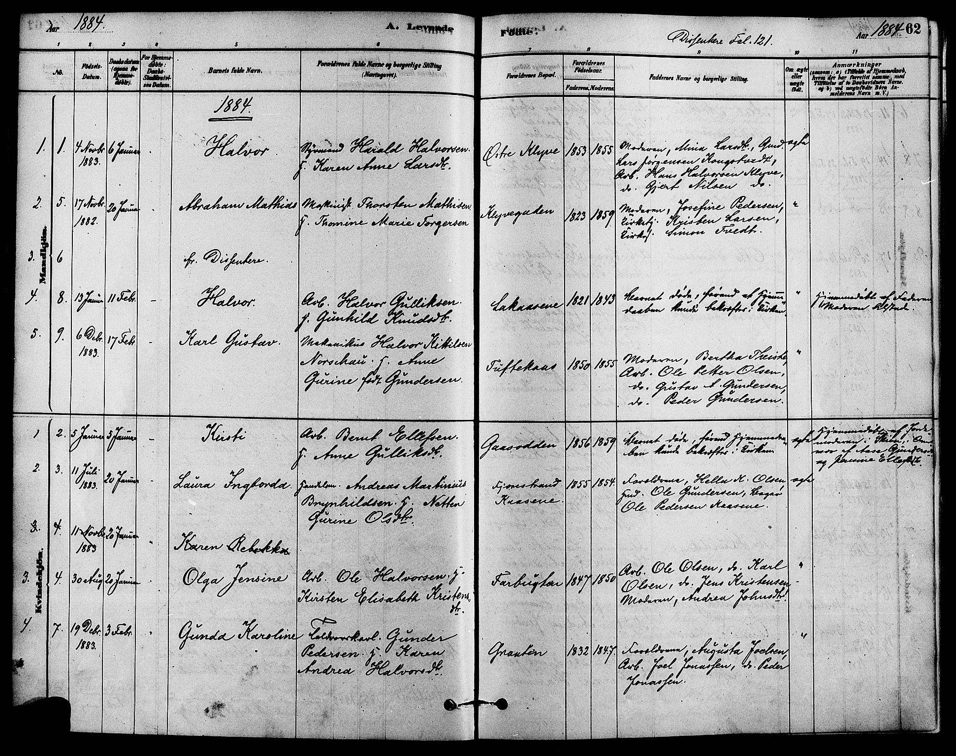 Solum kirkebøker, AV/SAKO-A-306/F/Fa/L0009: Parish register (official) no. I 9, 1877-1887, p. 62