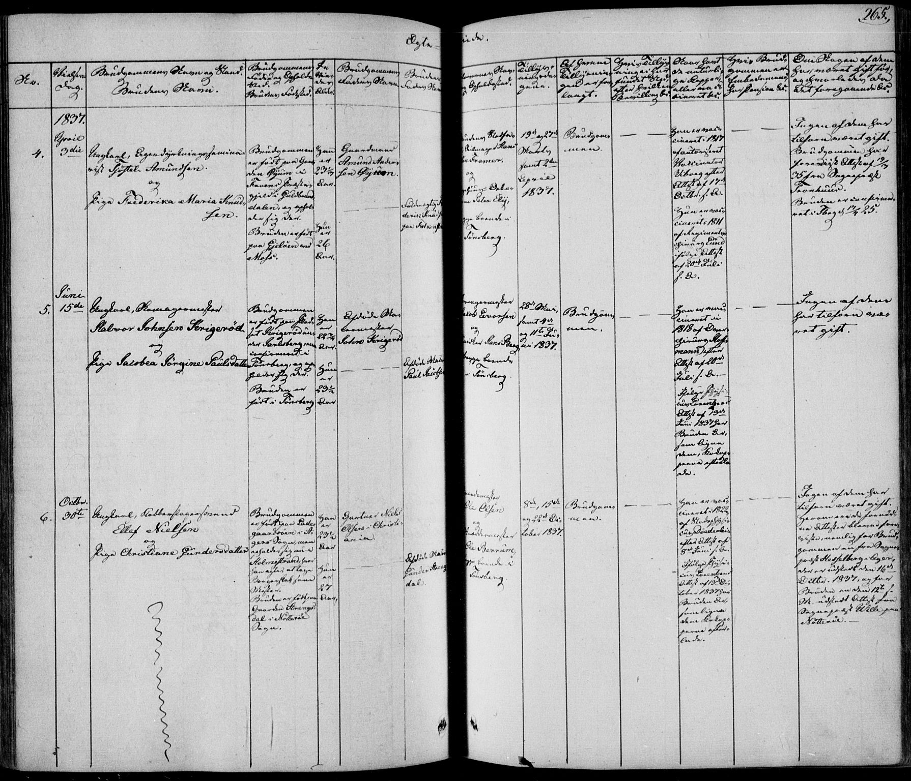 Tønsberg kirkebøker, AV/SAKO-A-330/F/Fa/L0006: Parish register (official) no. I 6, 1836-1844, p. 265