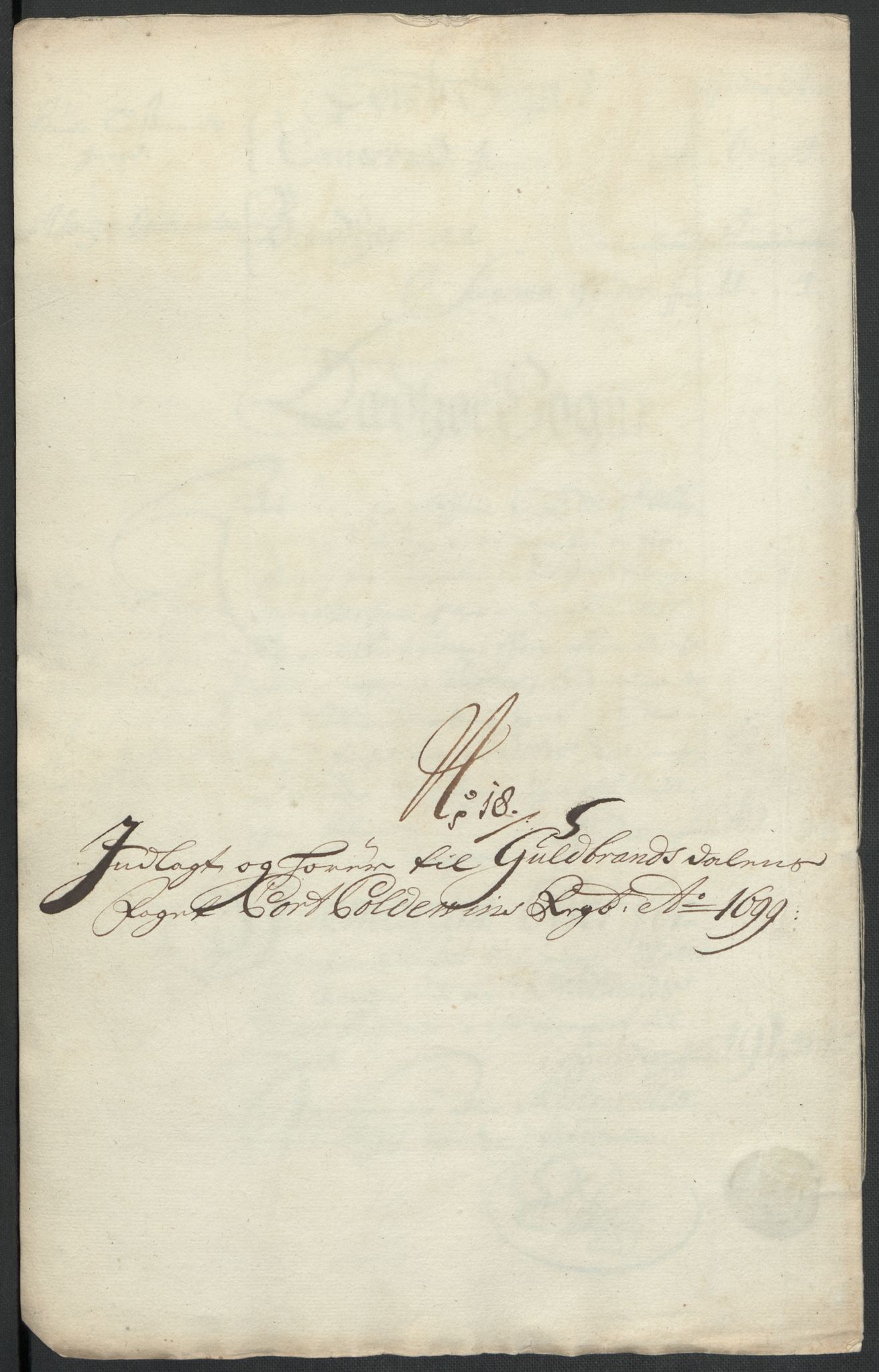 Rentekammeret inntil 1814, Reviderte regnskaper, Fogderegnskap, AV/RA-EA-4092/R17/L1172: Fogderegnskap Gudbrandsdal, 1699, p. 242