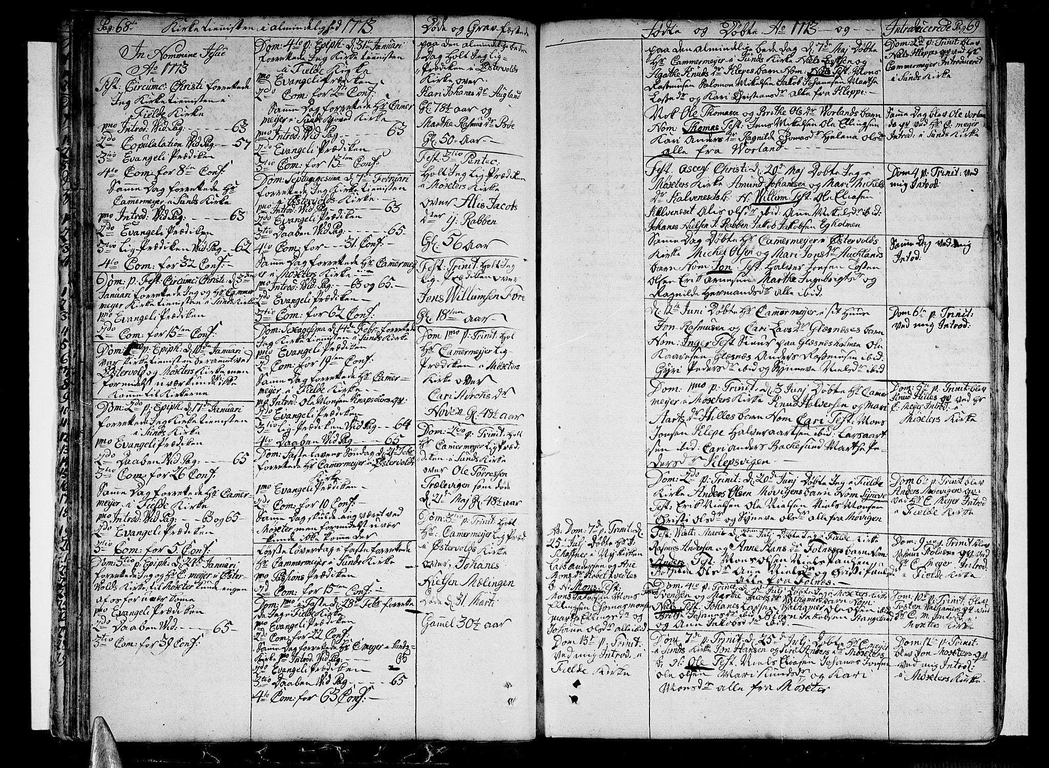 Sund sokneprestembete, AV/SAB-A-99930: Parish register (official) no. A 5, 1770-1795, p. 68-69