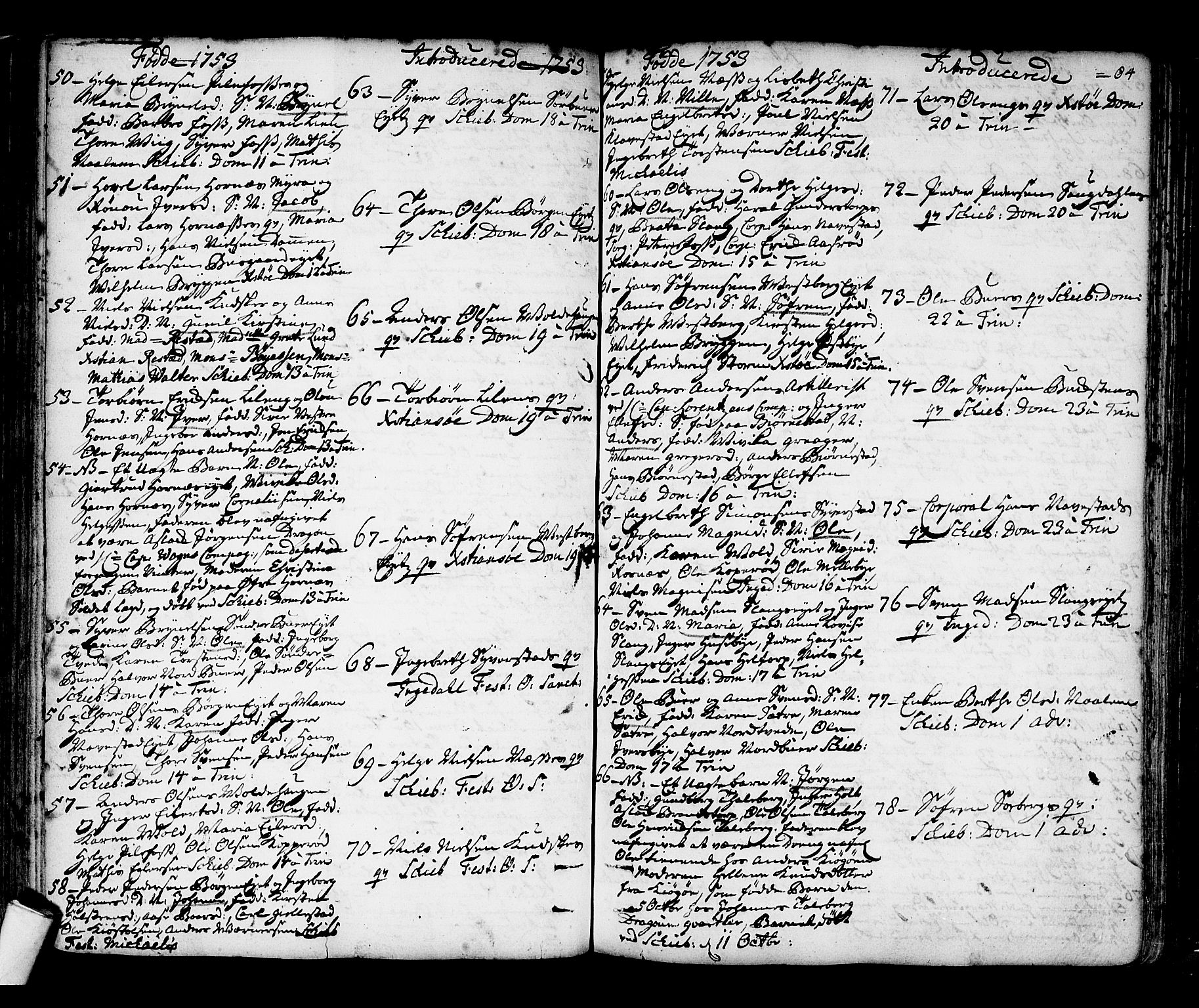 Skjeberg prestekontor Kirkebøker, AV/SAO-A-10923/F/Fa/L0002: Parish register (official) no. I 2, 1726-1791, p. 84