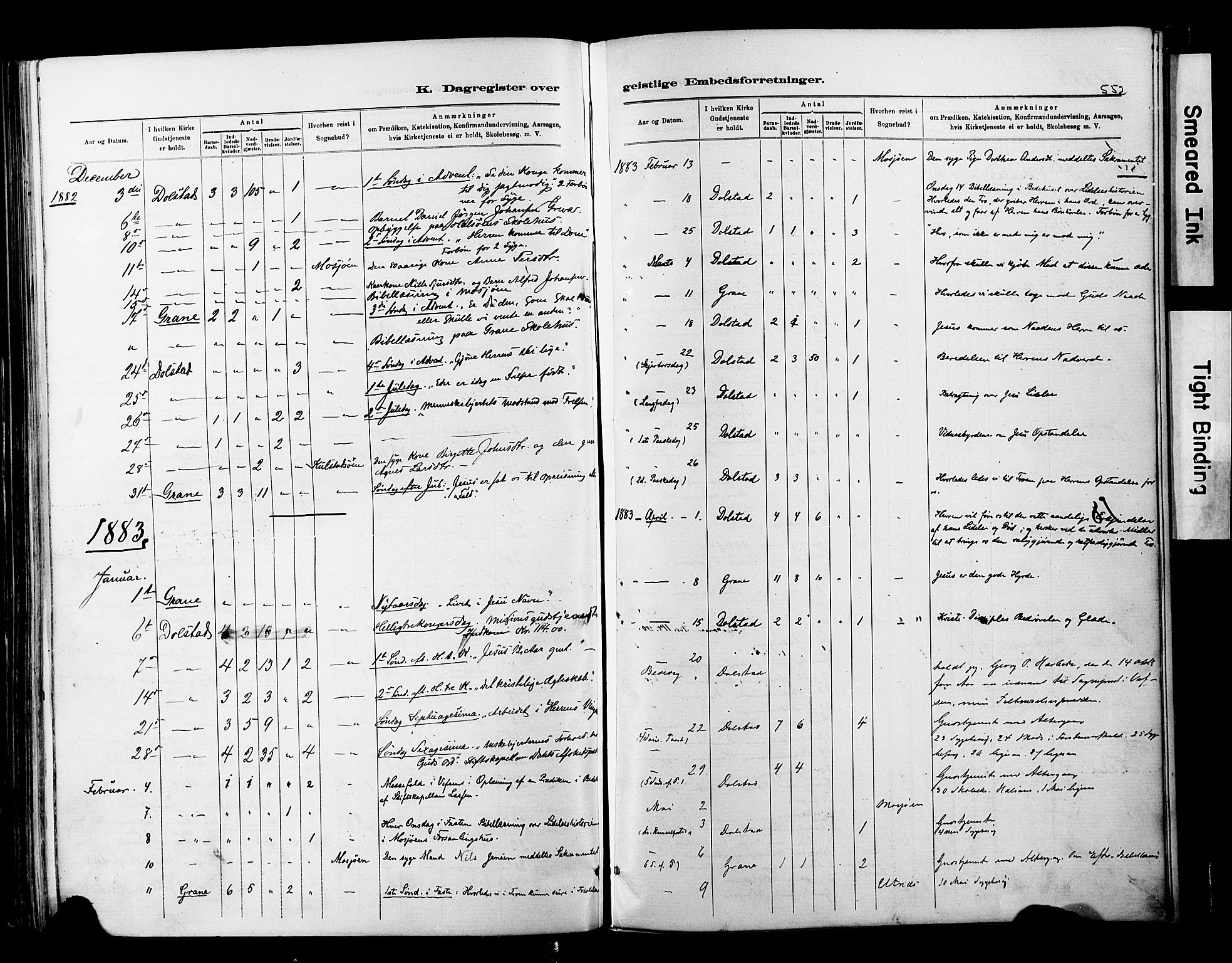 Ministerialprotokoller, klokkerbøker og fødselsregistre - Nordland, SAT/A-1459/820/L0295: Parish register (official) no. 820A16, 1880-1896, p. 552