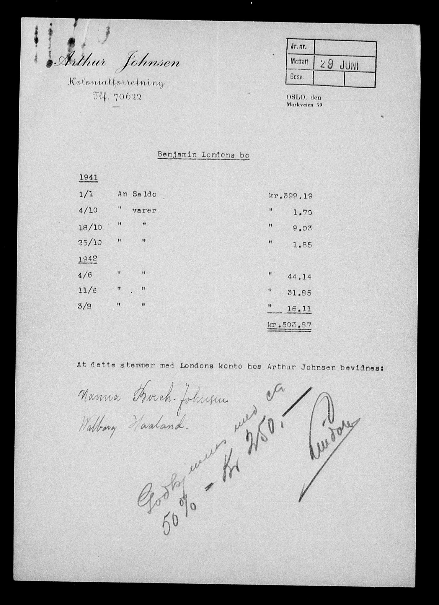 Justisdepartementet, Tilbakeføringskontoret for inndratte formuer, AV/RA-S-1564/H/Hc/Hcc/L0960: --, 1945-1947, p. 299