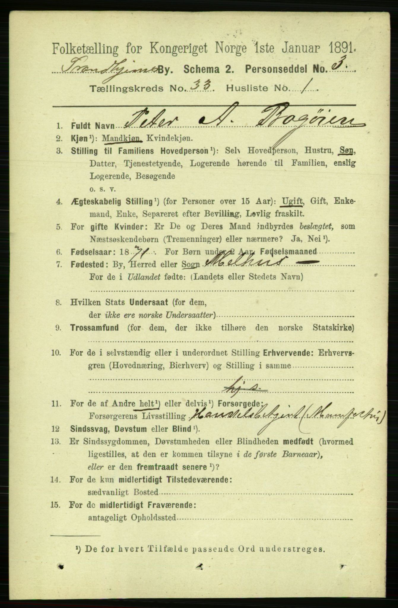 RA, 1891 census for 1601 Trondheim, 1891, p. 24962