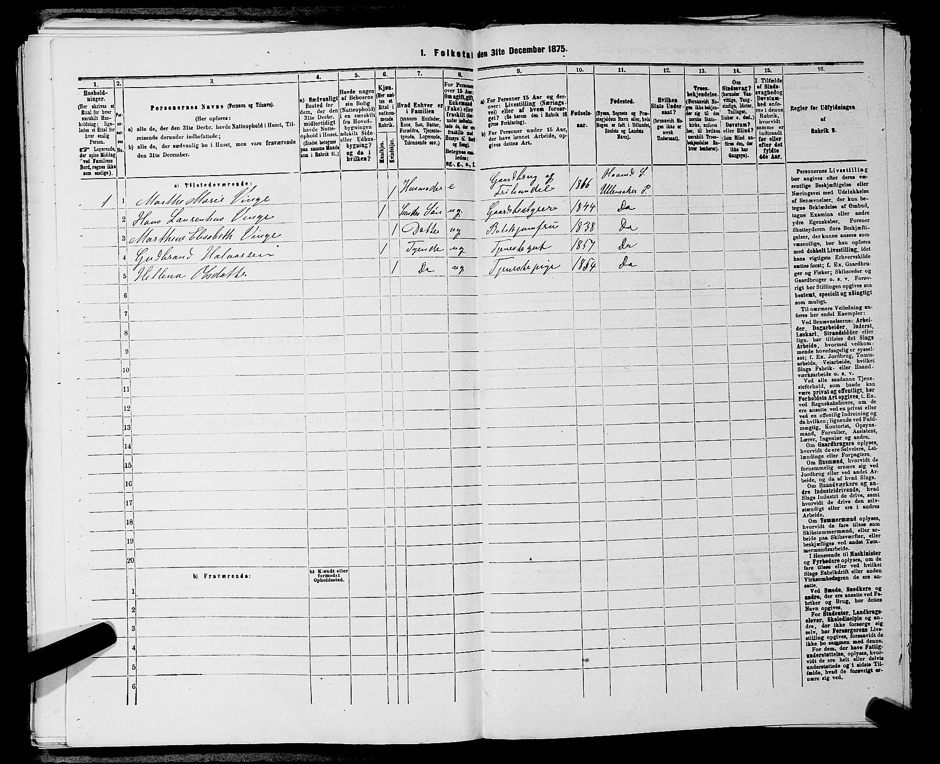 RA, 1875 census for 0235P Ullensaker, 1875, p. 1550