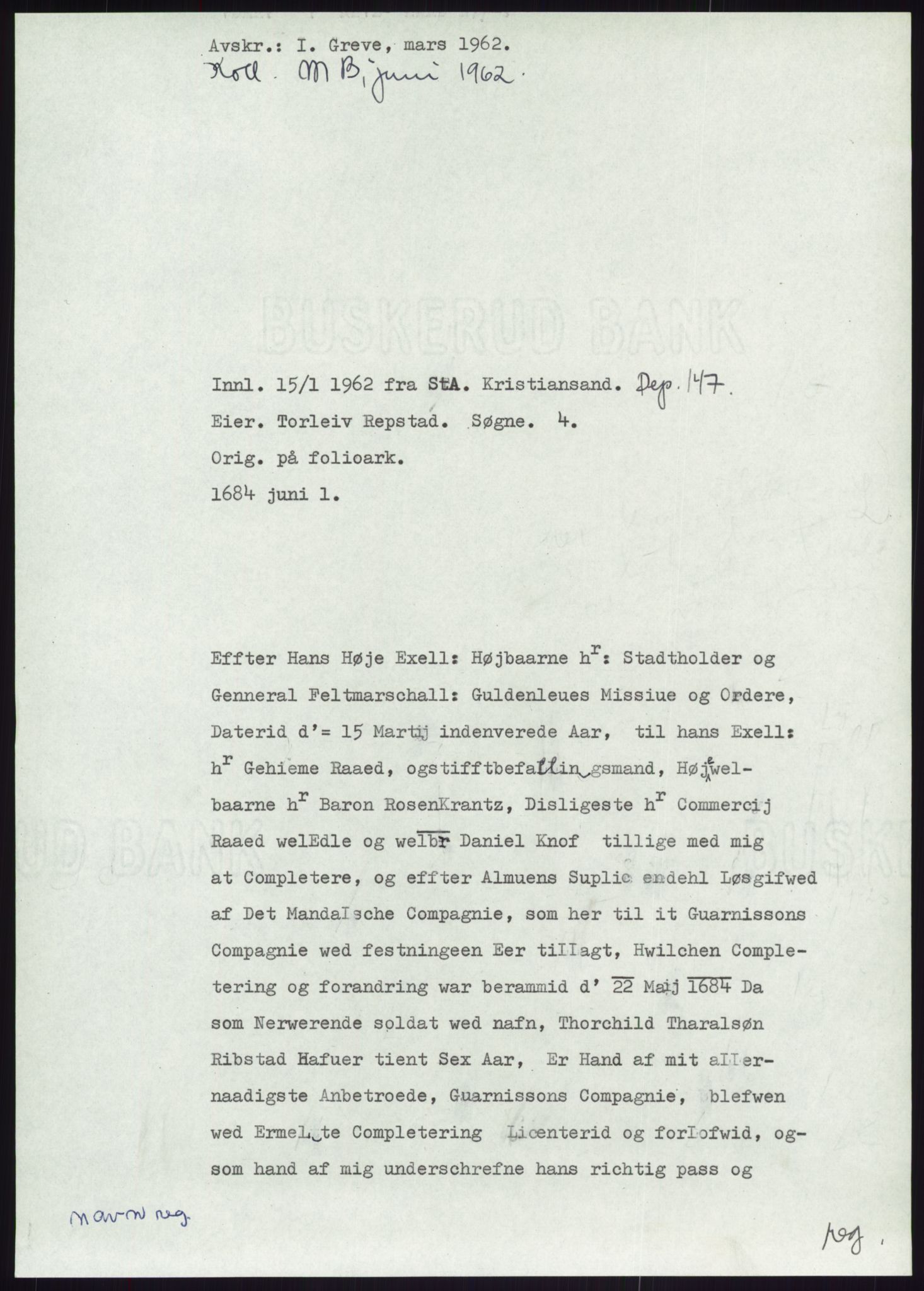 Samlinger til kildeutgivelse, Diplomavskriftsamlingen, RA/EA-4053/H/Ha, p. 2457