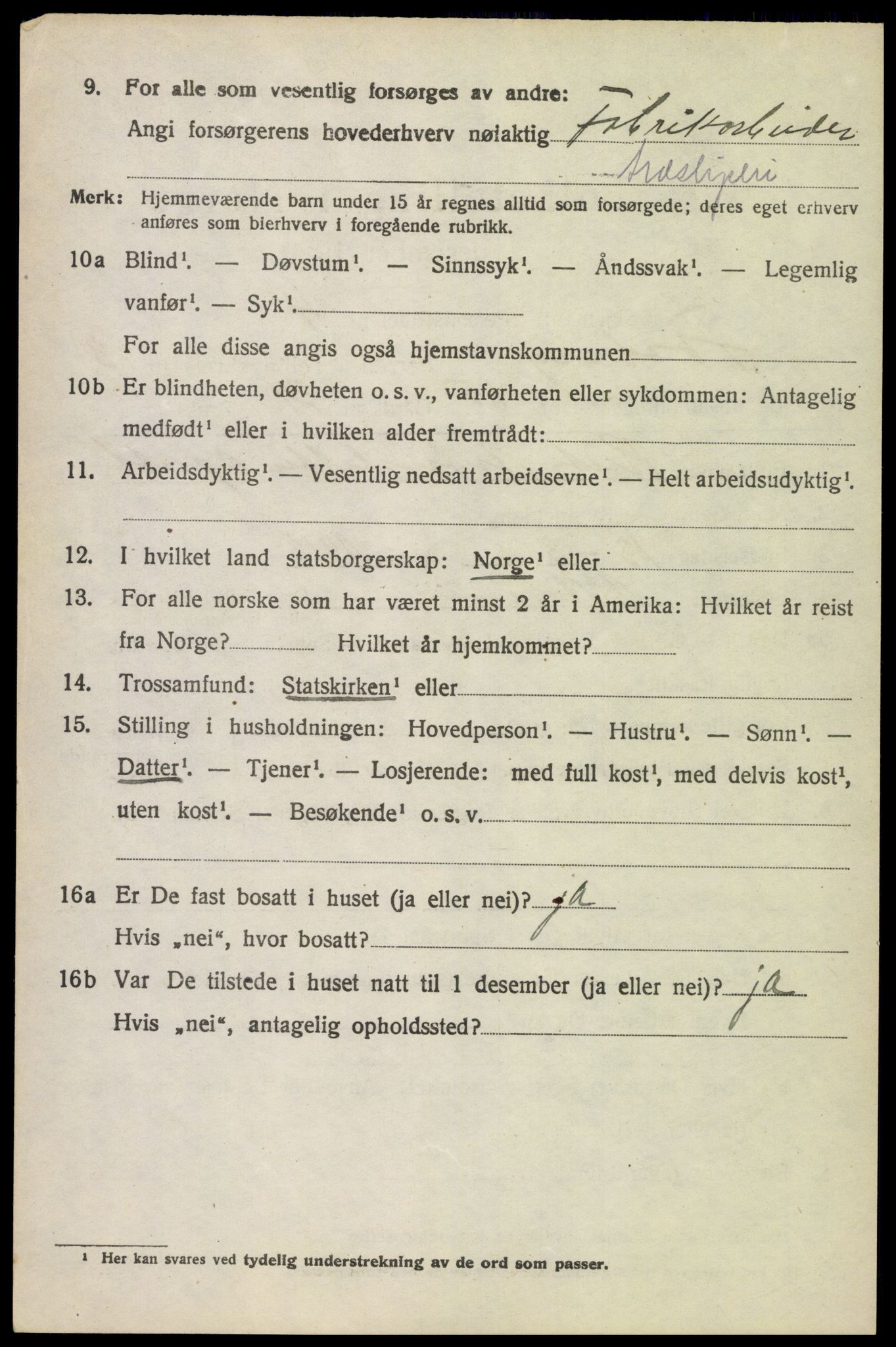 SAH, 1920 census for Fåberg, 1920, p. 4473