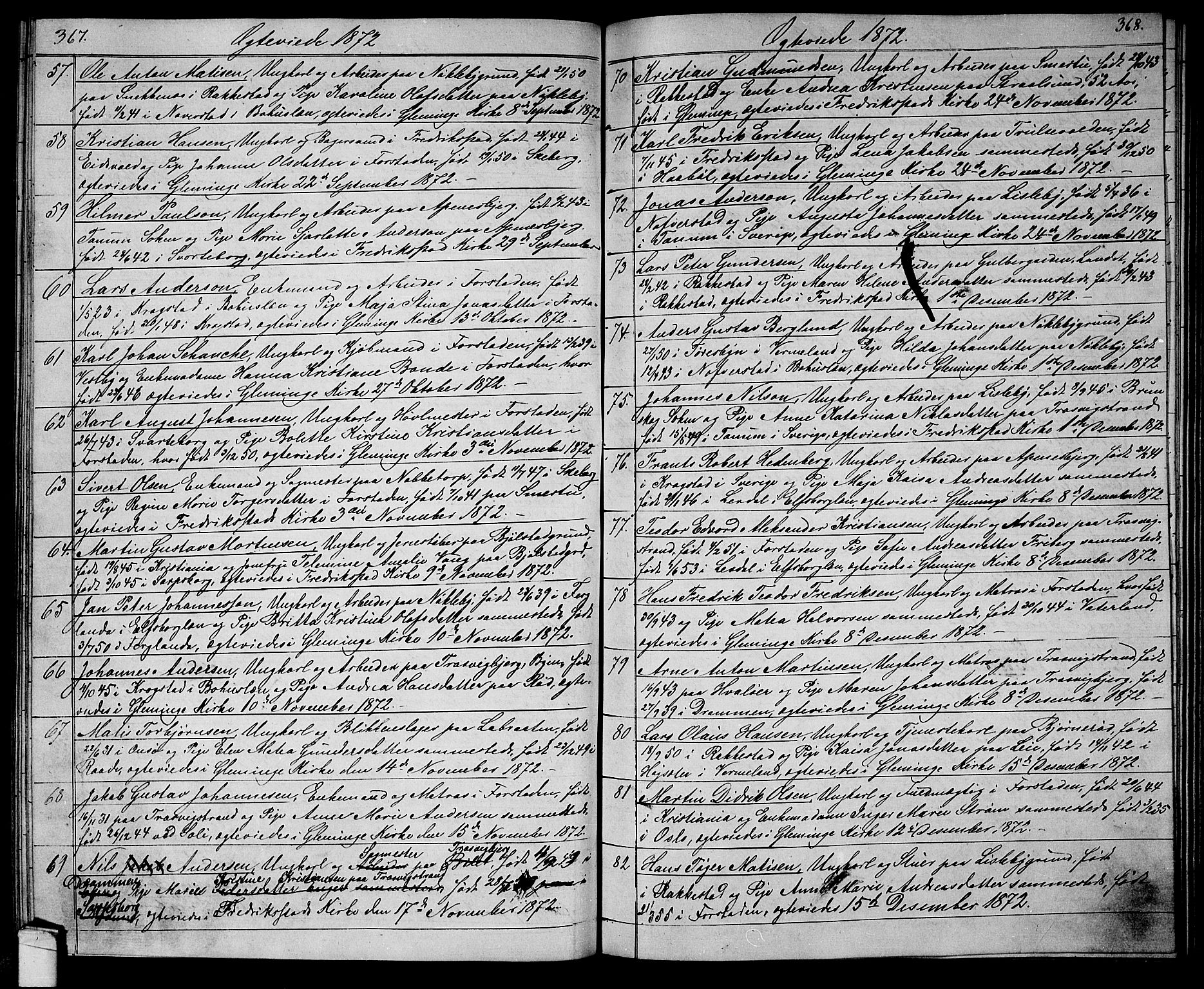 Glemmen prestekontor Kirkebøker, SAO/A-10908/G/Ga/L0004: Parish register (copy) no. 4, 1867-1875, p. 367-368