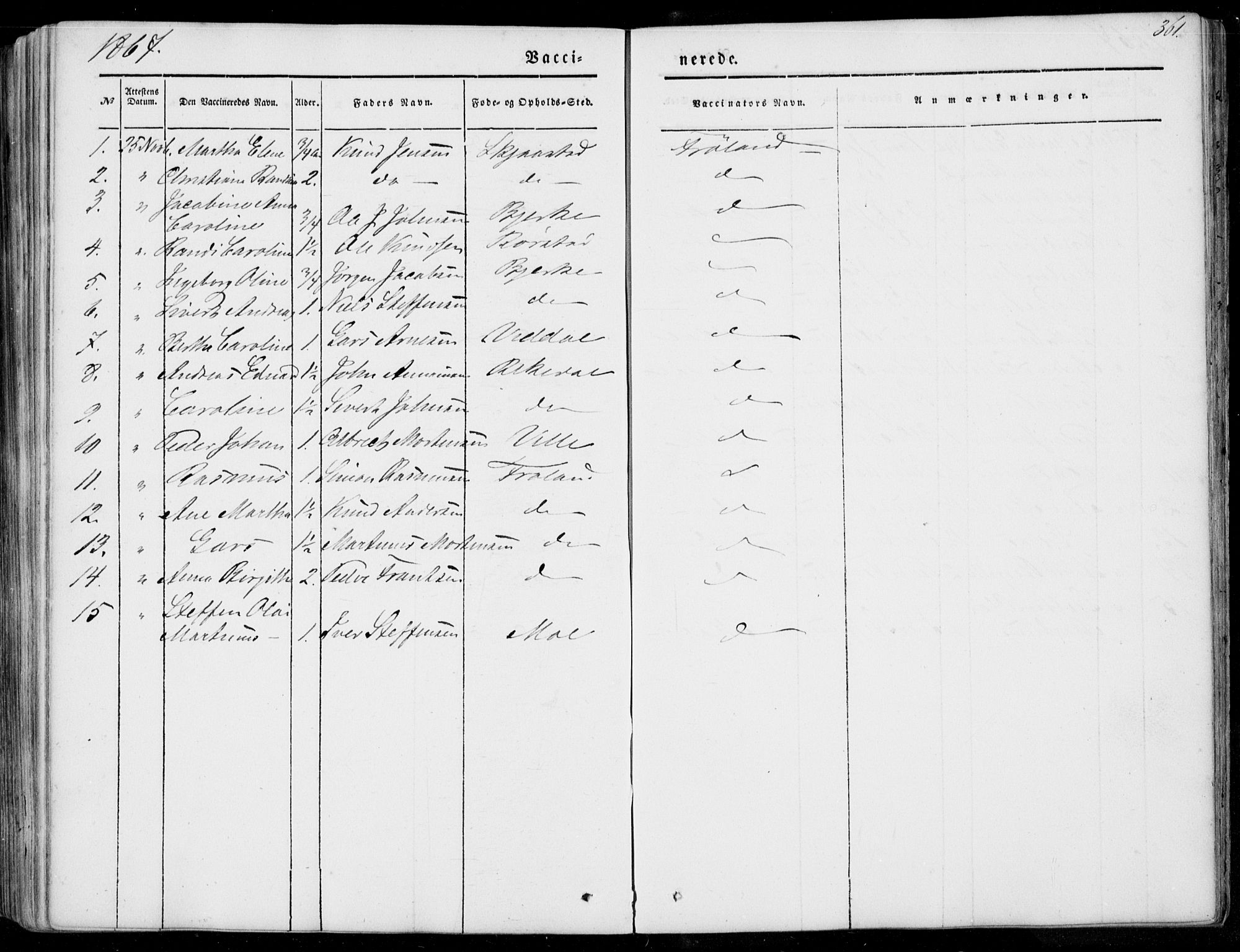 Ministerialprotokoller, klokkerbøker og fødselsregistre - Møre og Romsdal, SAT/A-1454/515/L0209: Parish register (official) no. 515A05, 1847-1868, p. 361